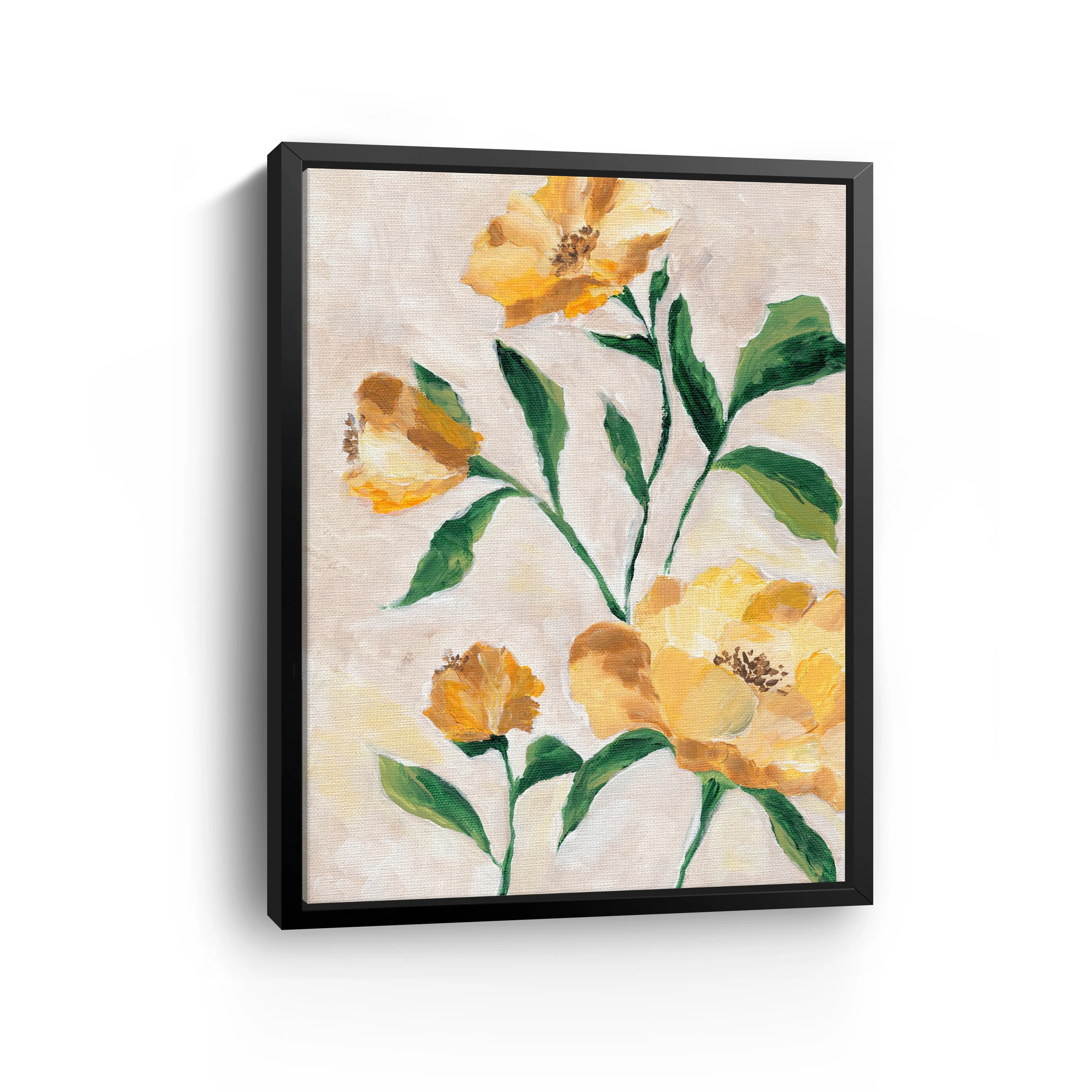 Yellow Camellia Canvas Giclee