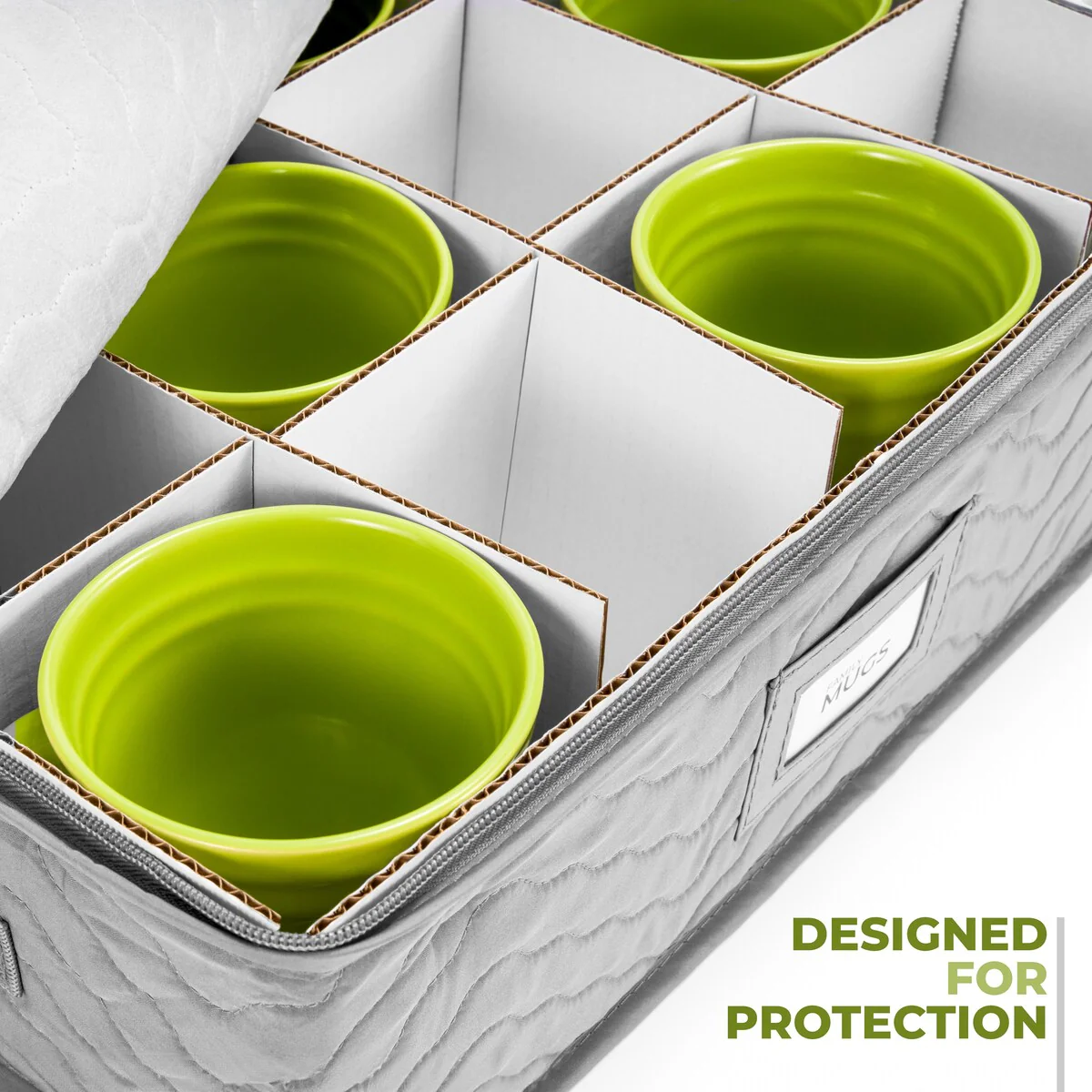 12 Mug Coffee Mug/Glass Quilted Box - 13 in x 16 in x 6 in