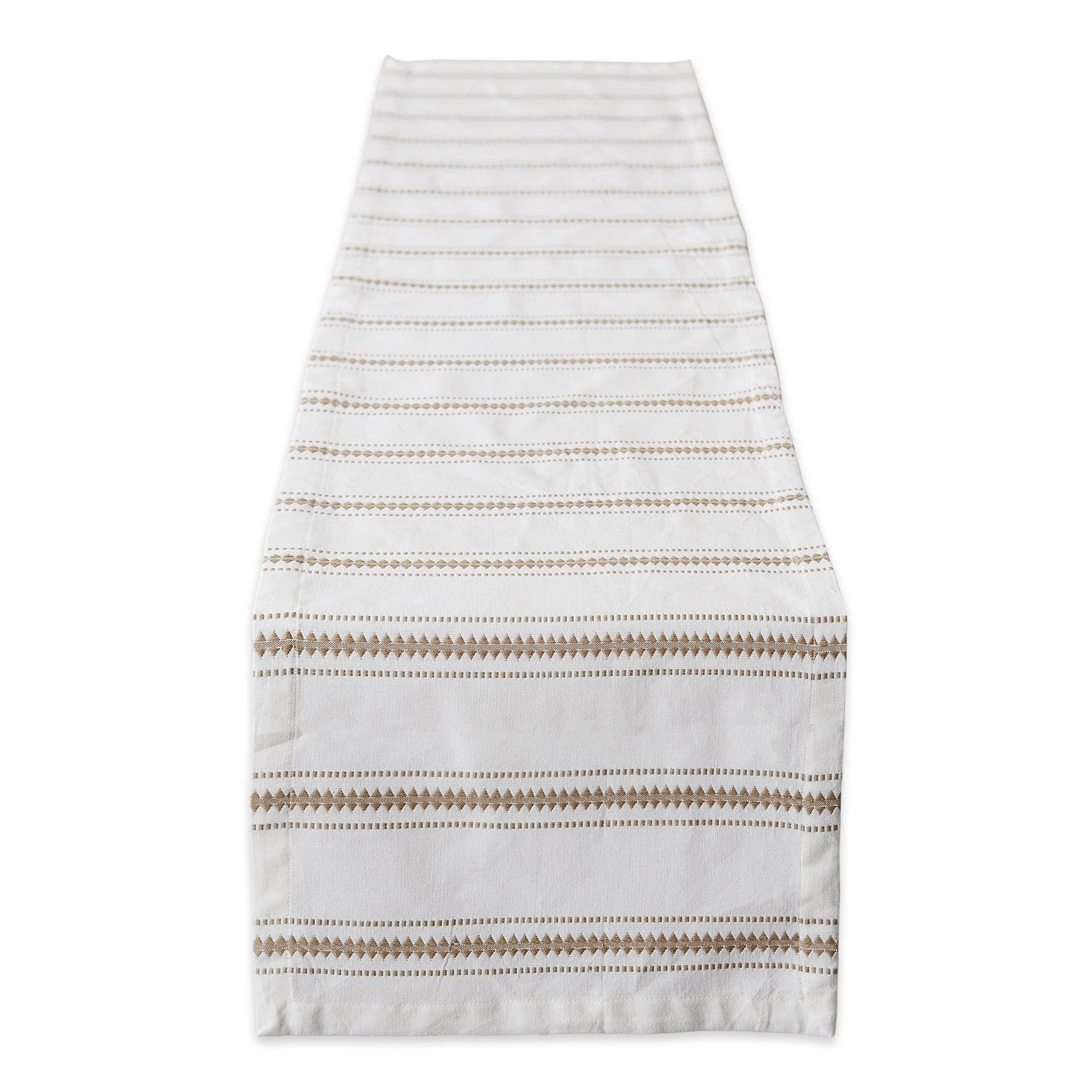 Stone Zig Dobby Stripe Table Runner 14X72