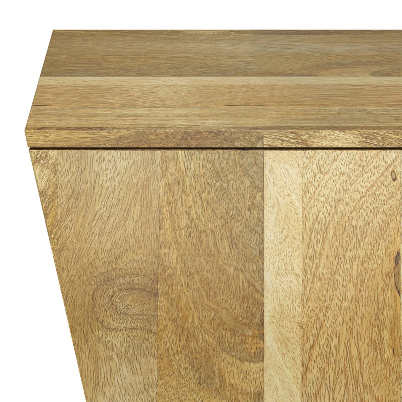 Geometric Wooden Side Table with Square Top and Base