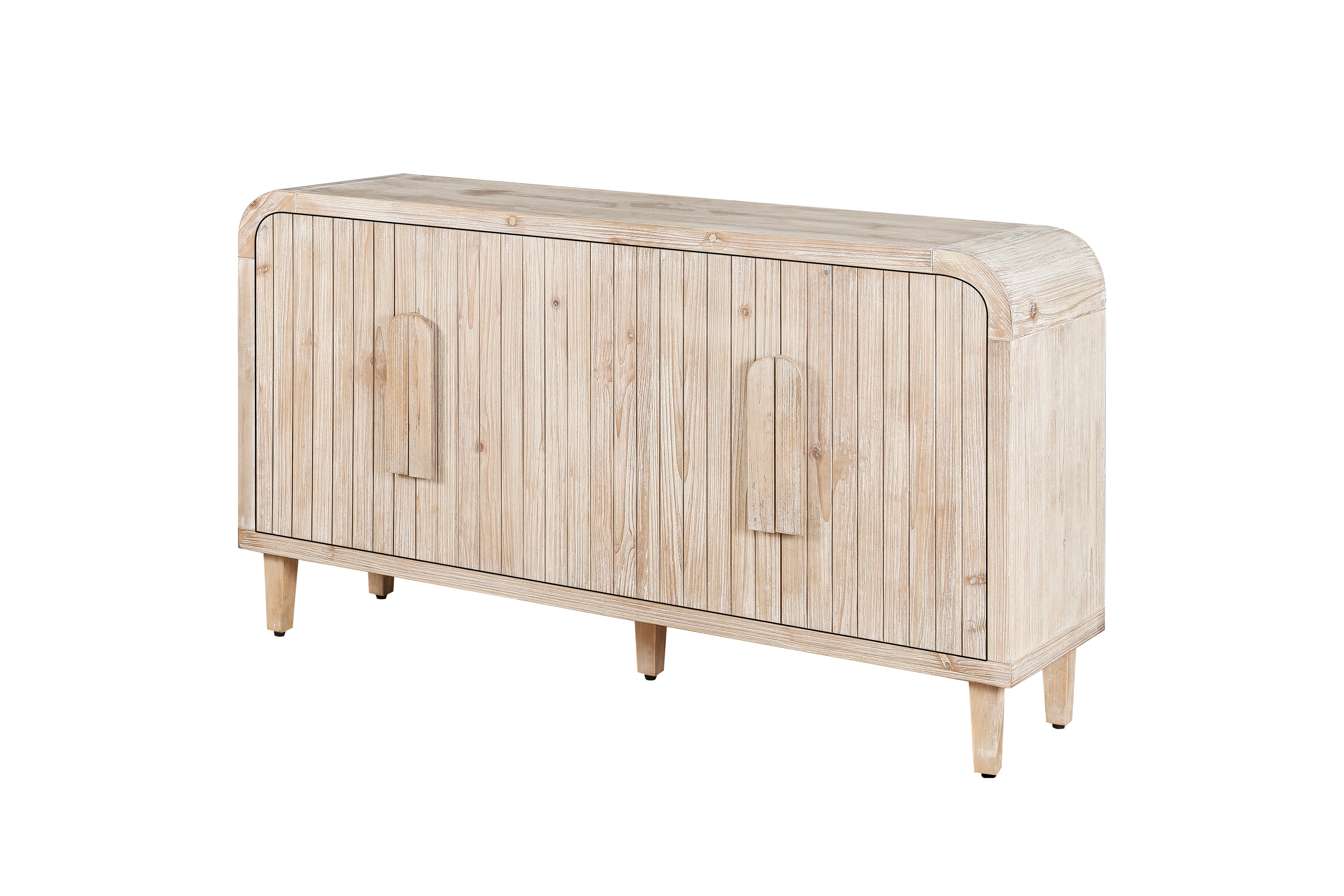 Amulette 4-Door Sideboard with Curved Edge and Adjustable Shelves