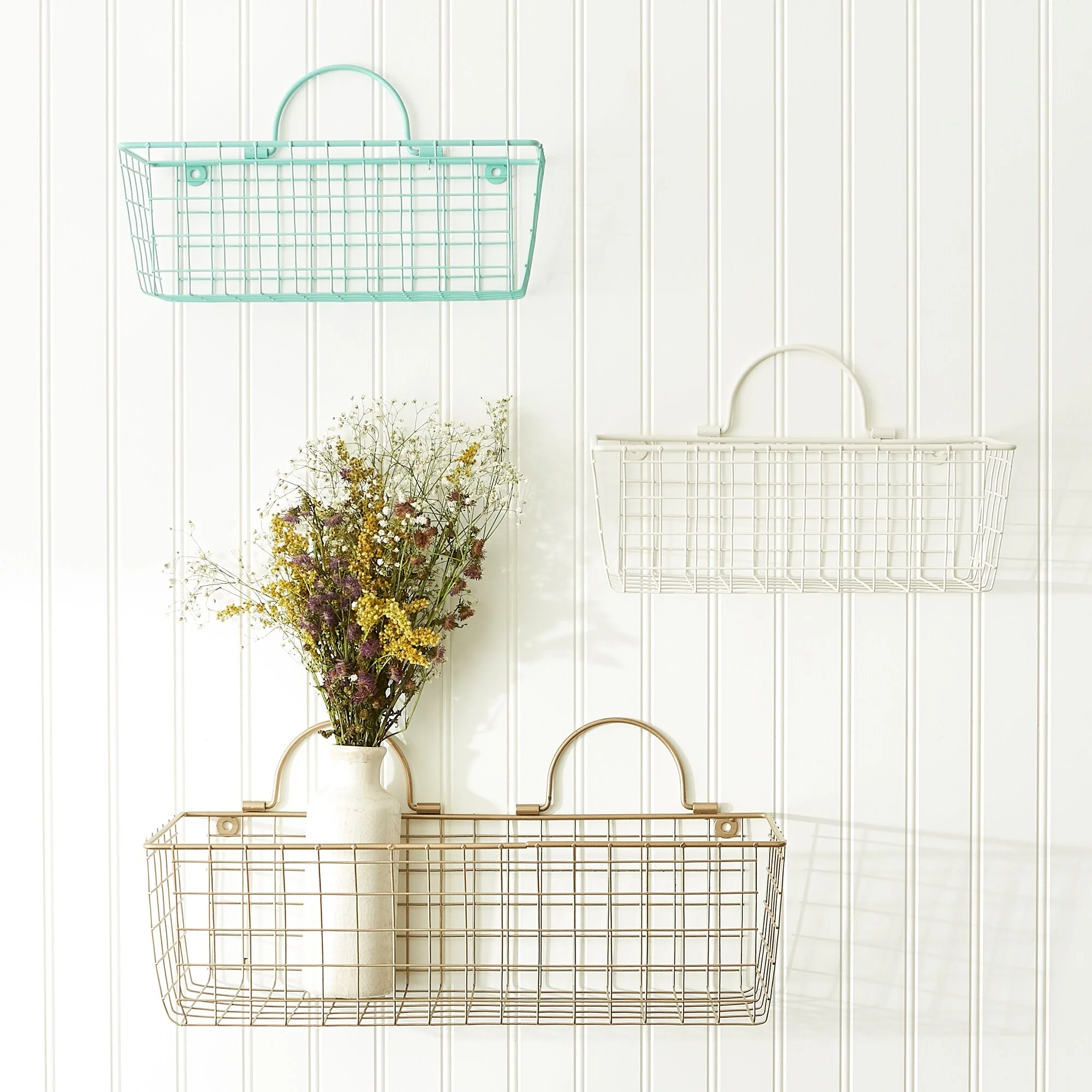 DII Wire Wall Basket(Set of 2) Grey