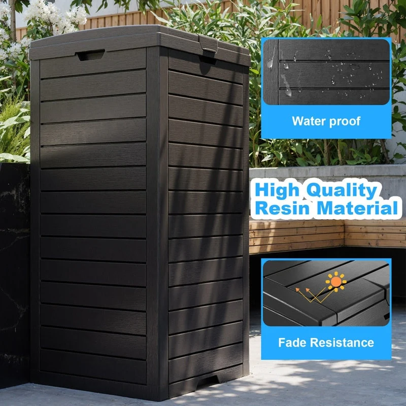 Resin Step On Curbside Trash Can & Recycling Bin