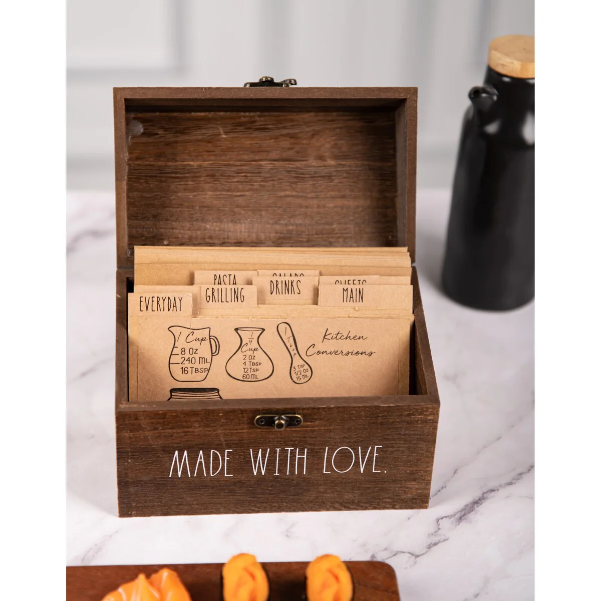 Rae Dunn Antique Recipe Box - Dividers not Included