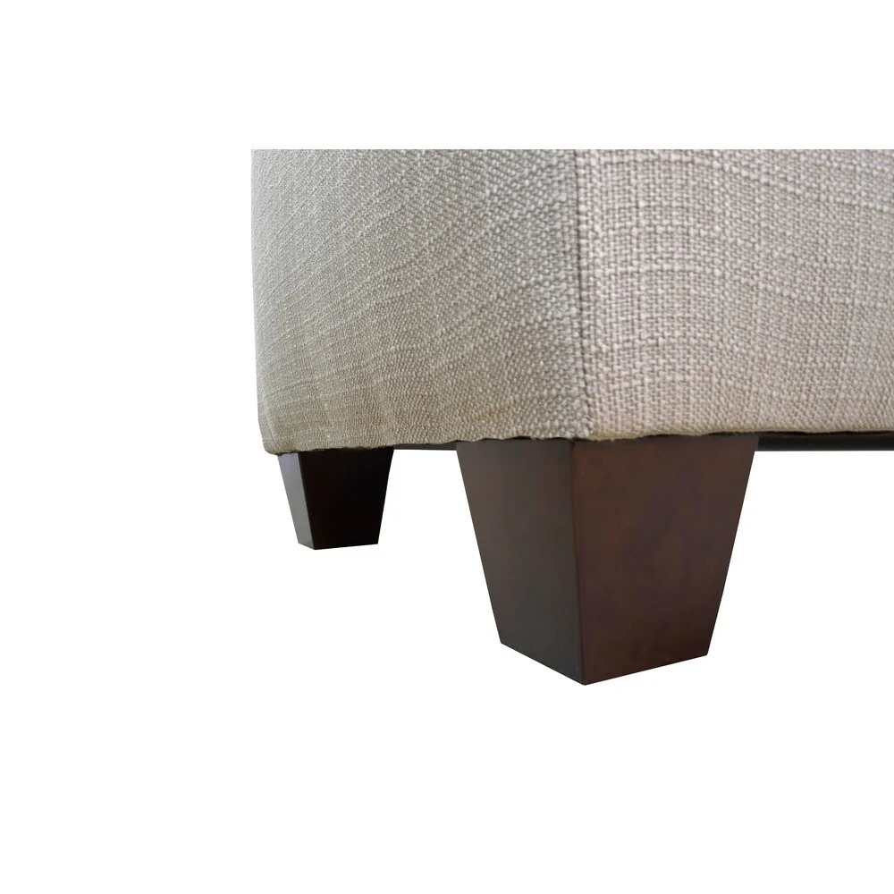 The Sole Secret Sachi Khaki Diamond Tufted Shoe Storage Bench