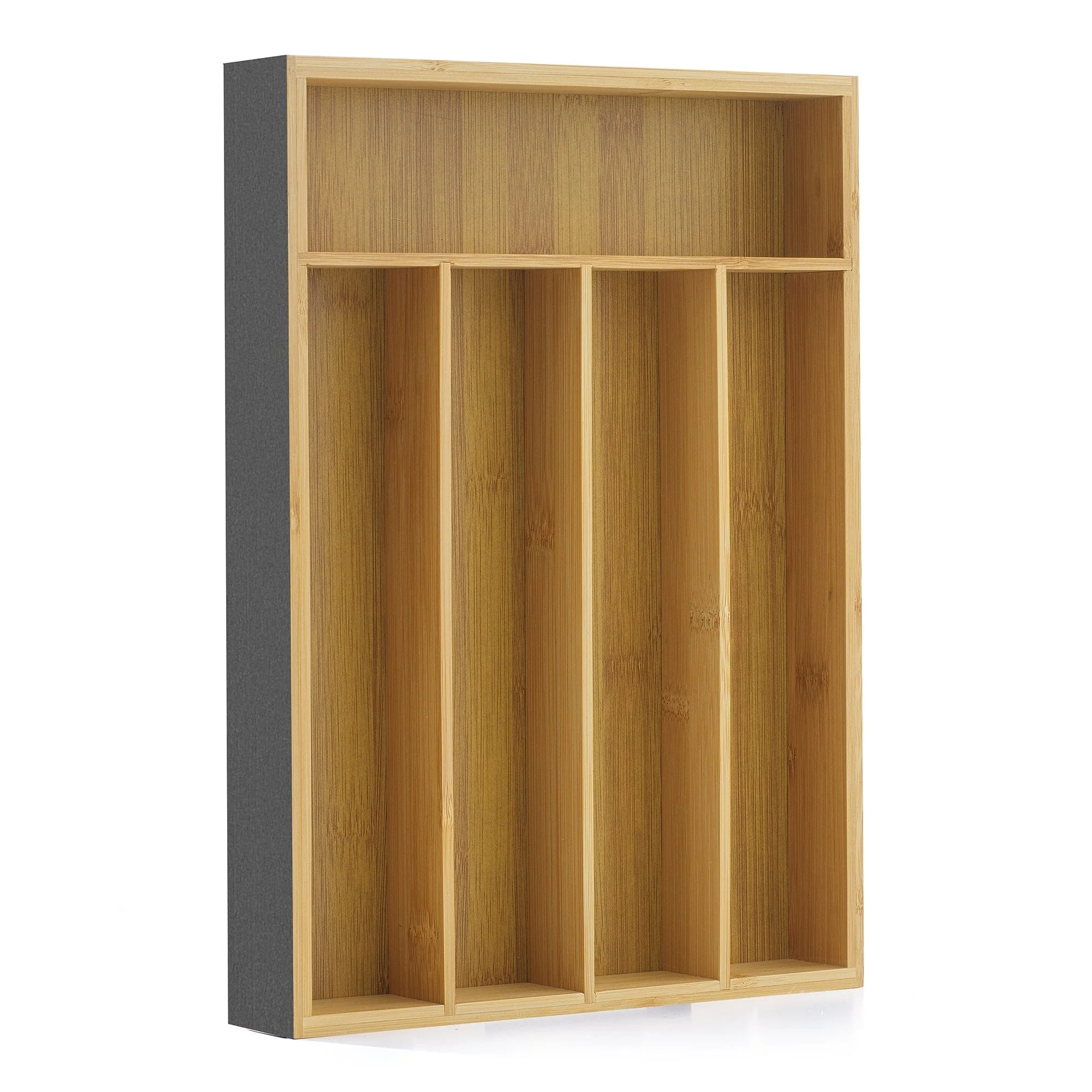 JoyJolt 7 Compartment Bamboo Drawer Organizer