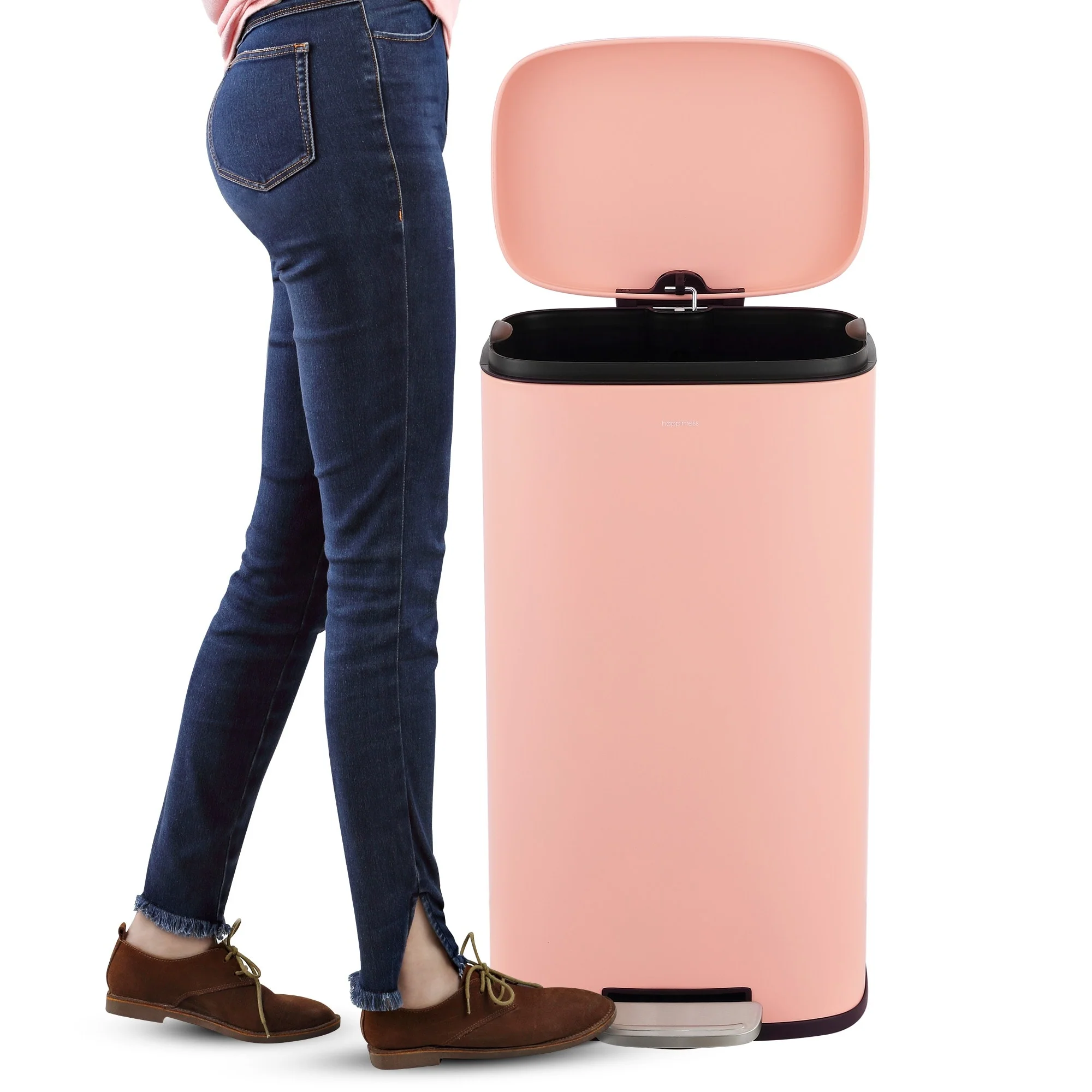 happimess 13-Gallon Trash Can with Soft-Close Lid and FREE Mini Trash Can