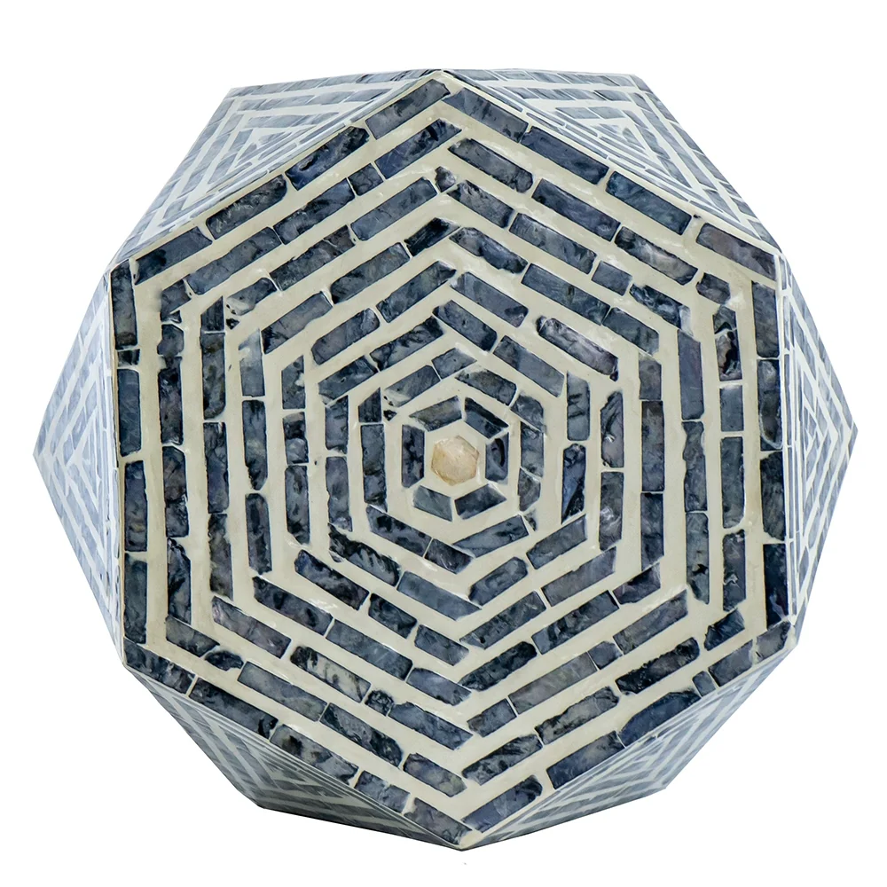 Capiz Hexagon Side Table