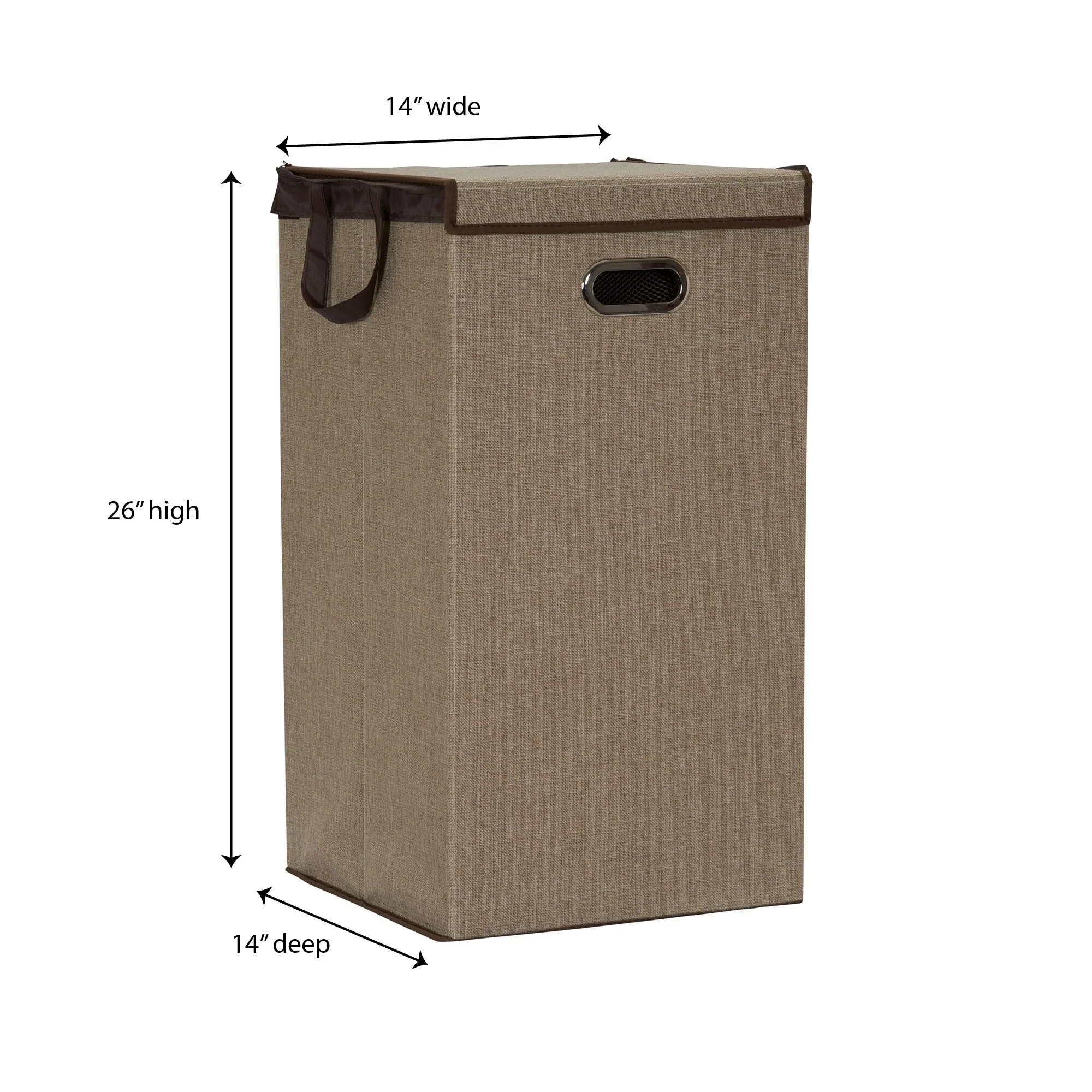 Household Essentials Laundry Hamper with Lid and Handles - 14.0
