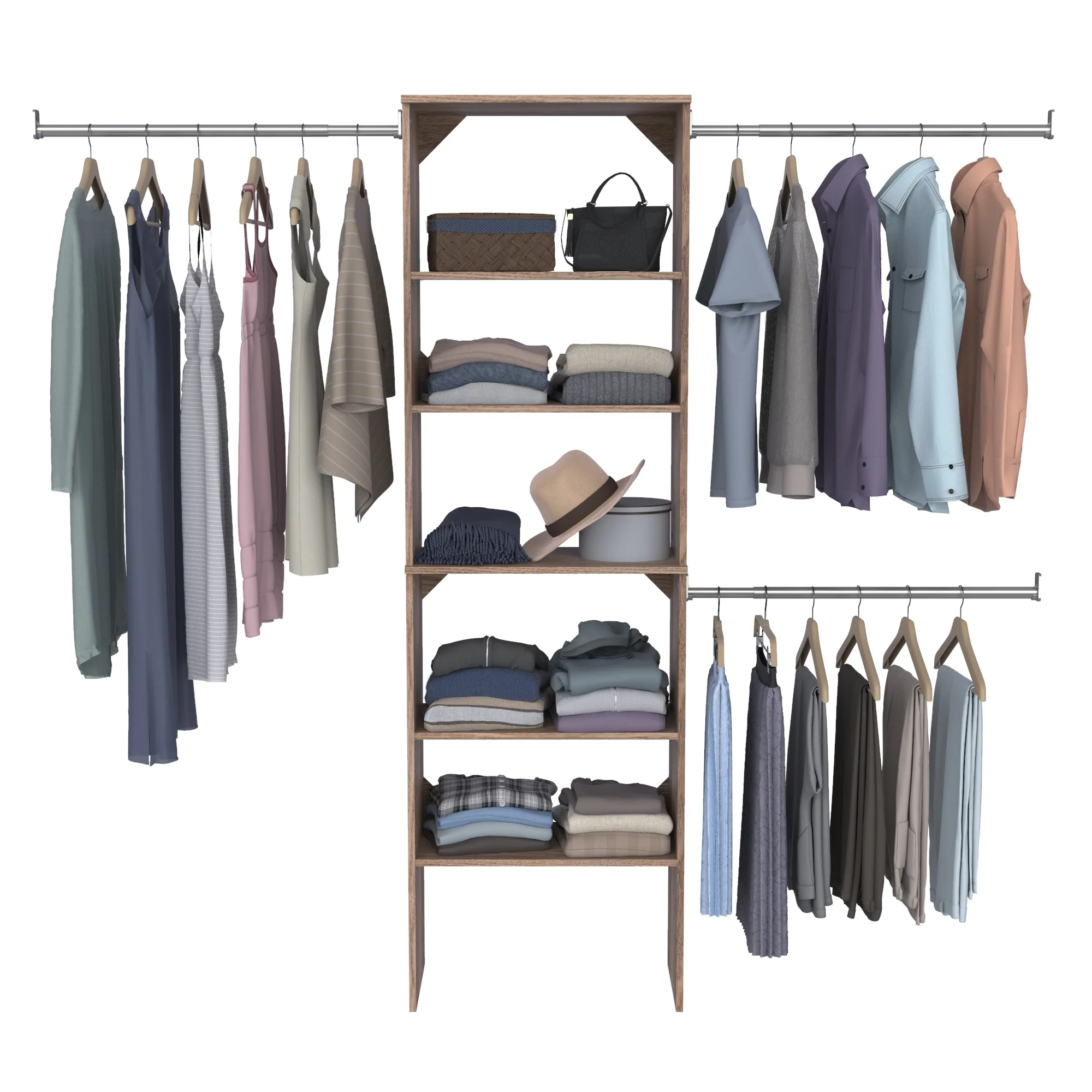 ClosetMaid SuiteSymphony 25-inch Wide Starter Tower Closet Organizer