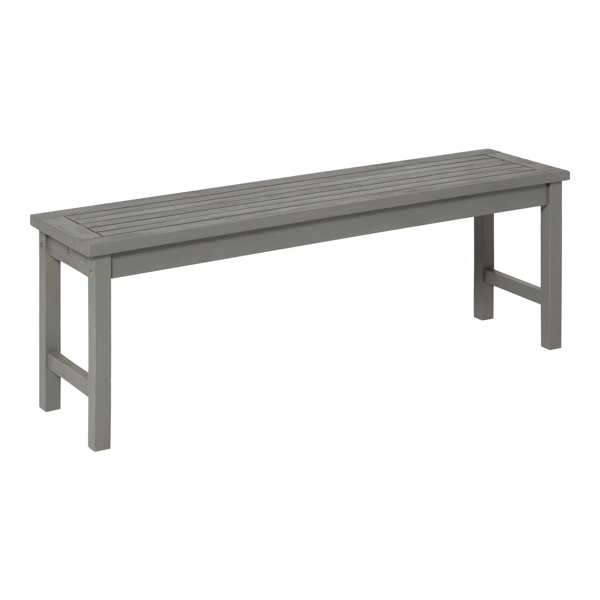 Enchantiva Slat-Top Solid Wood Patio Bench