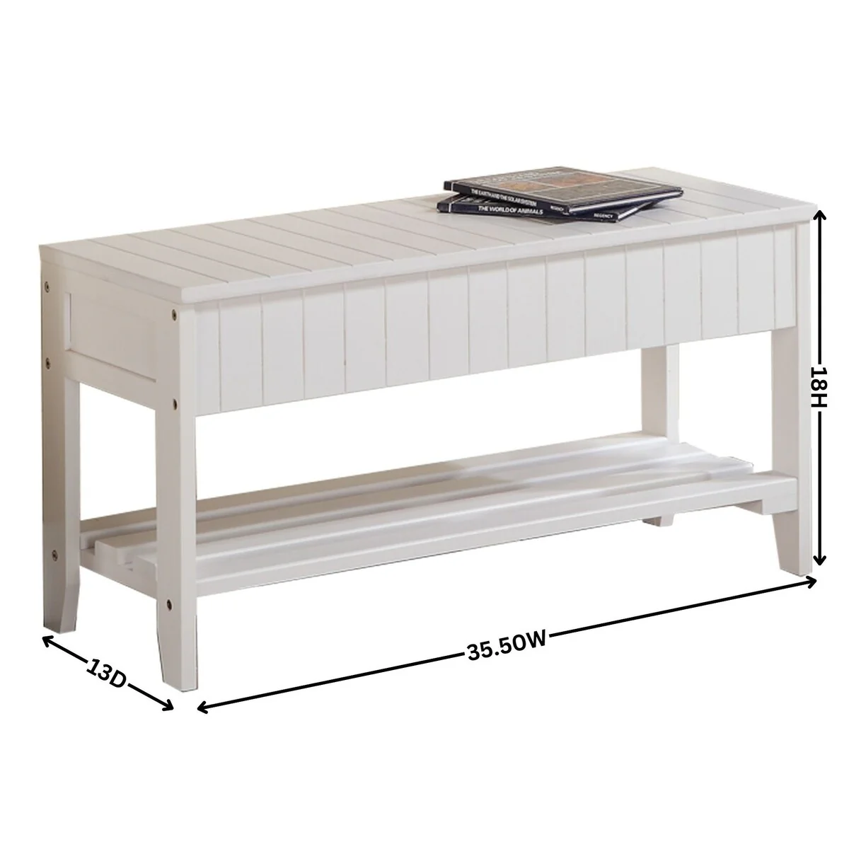 Quality Solid Wood Shoe Bench with Storage