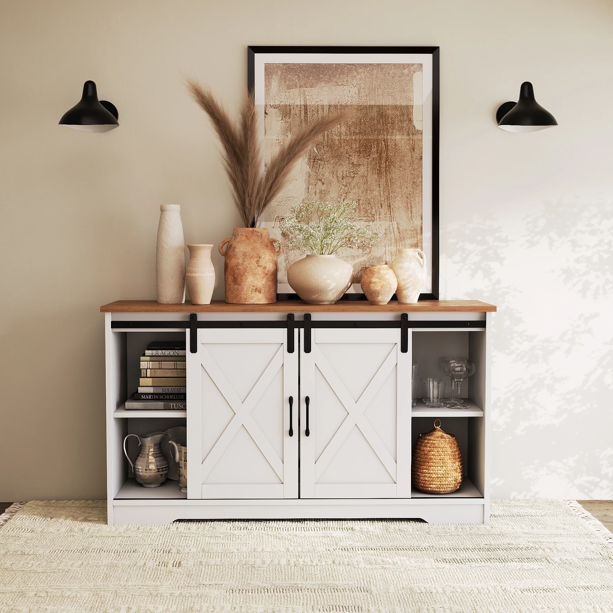 Romision Buffet Sideboard Cabinet with Doors