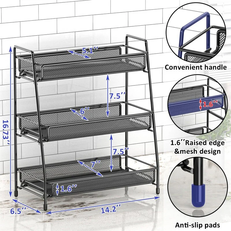 Bathroom Countertop Organizer Shelf - 7