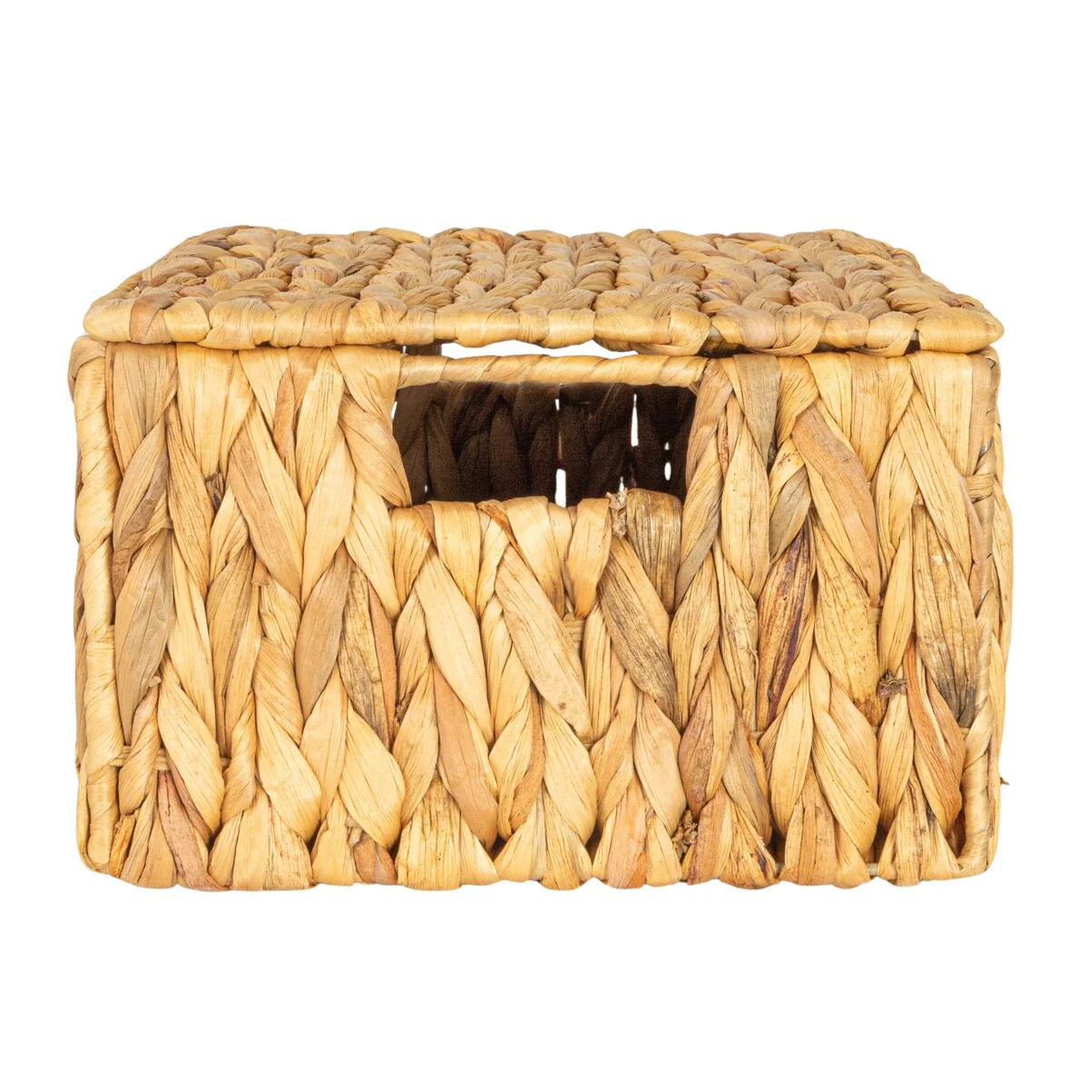 Household Essentials Water Hyacinth Nesting Basket Set with Lid, Set of 3 - 14.2