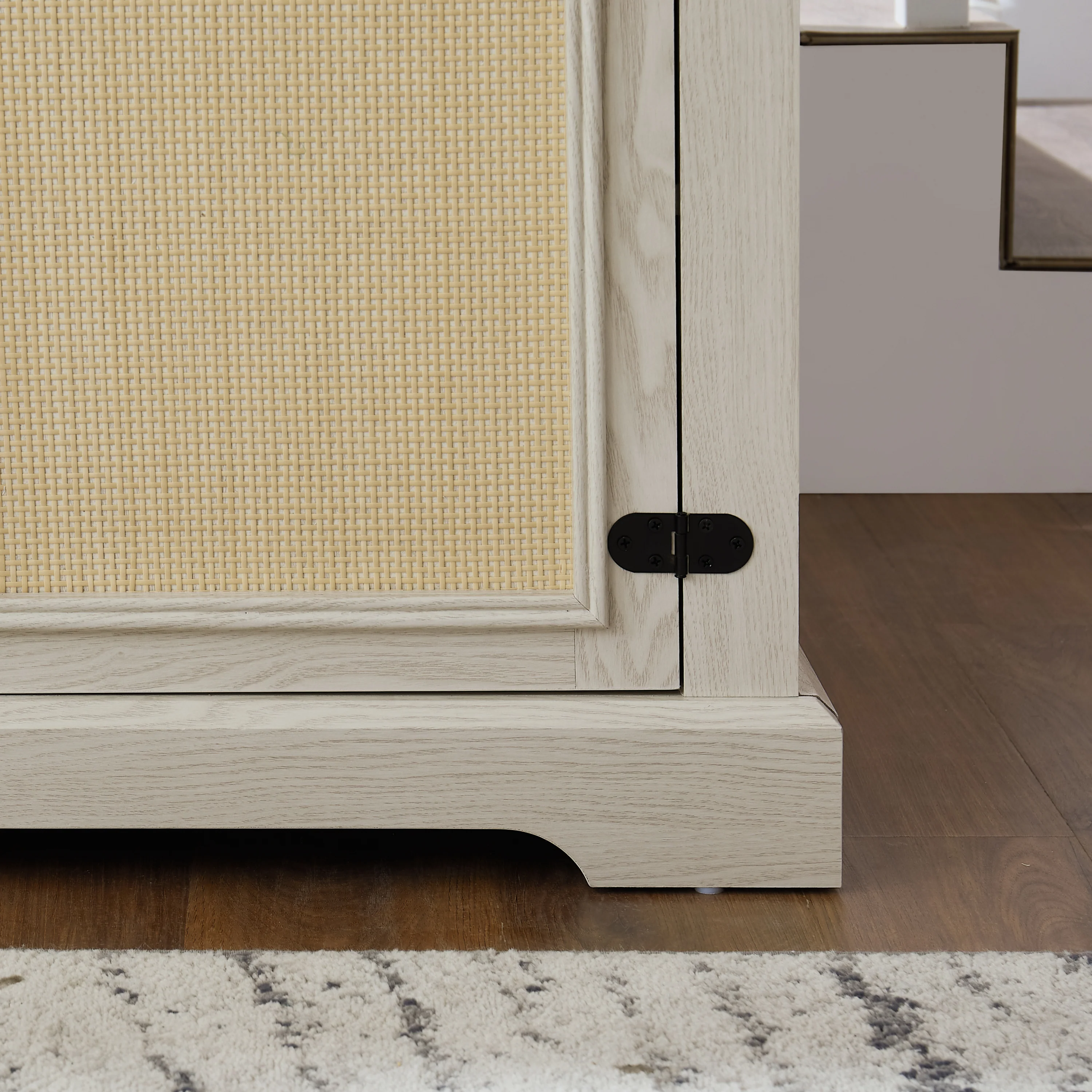 Farmhouse Rattan TV Stand