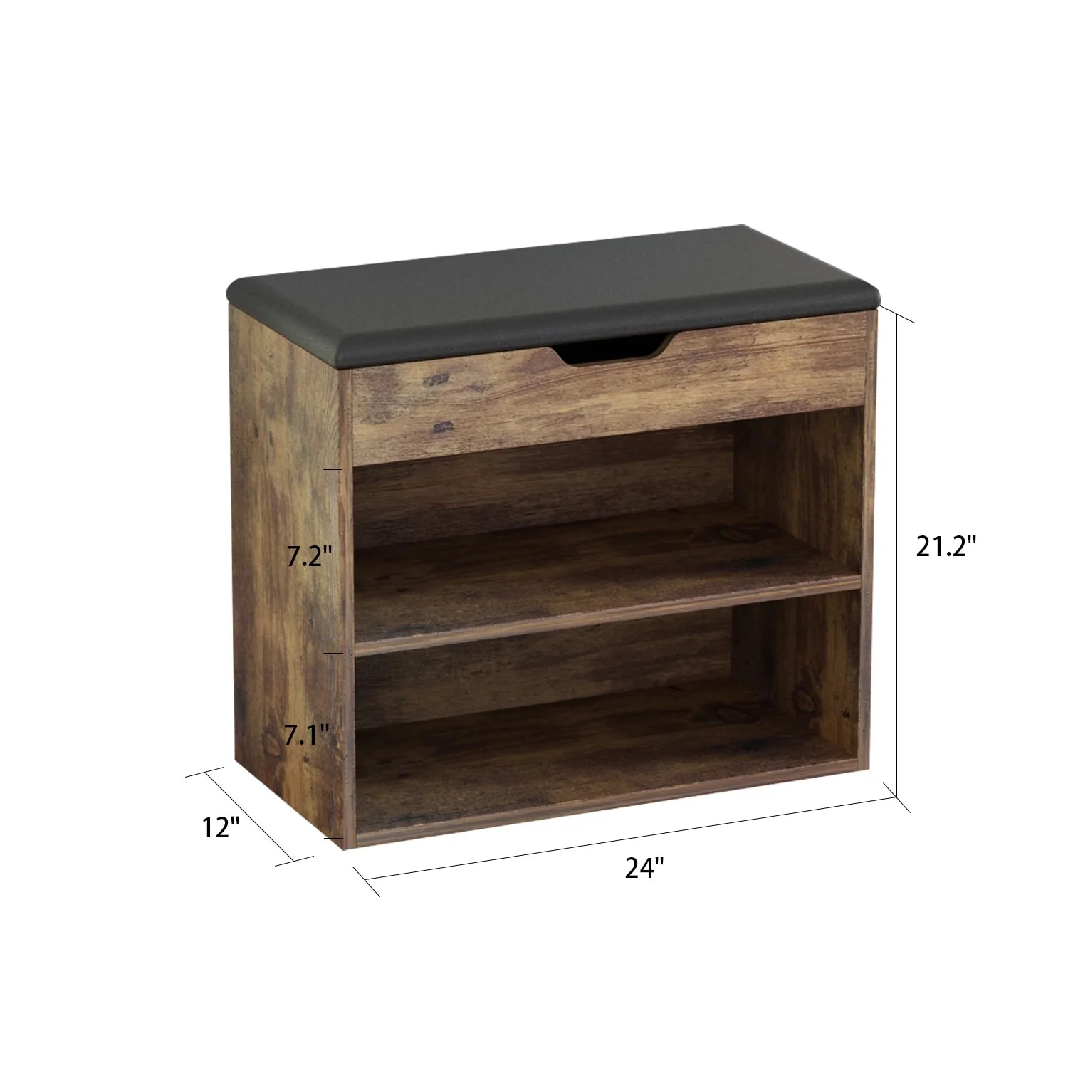 Home Shoe Changing Stool Wooden Shoes Rack Cabinet Thickened Seat