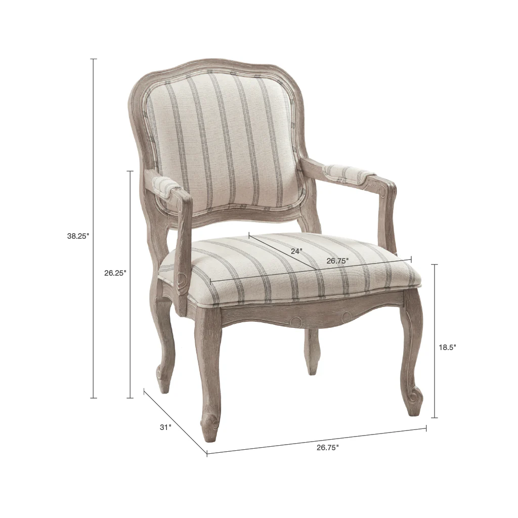 Upholstered Accent Chair with Camel Back and Pillowtop Arms