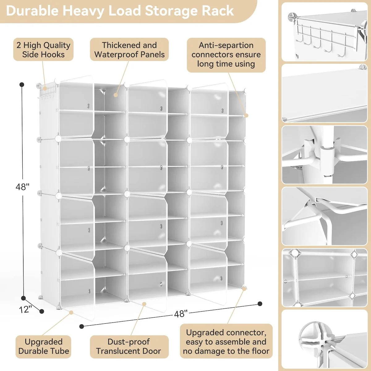 Entryway Modern Shoe Storage Rack, 48
