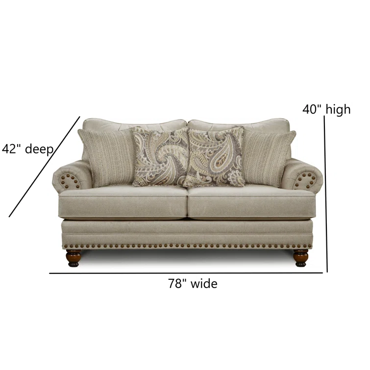 Freda 78'' Upholstered Loveseat