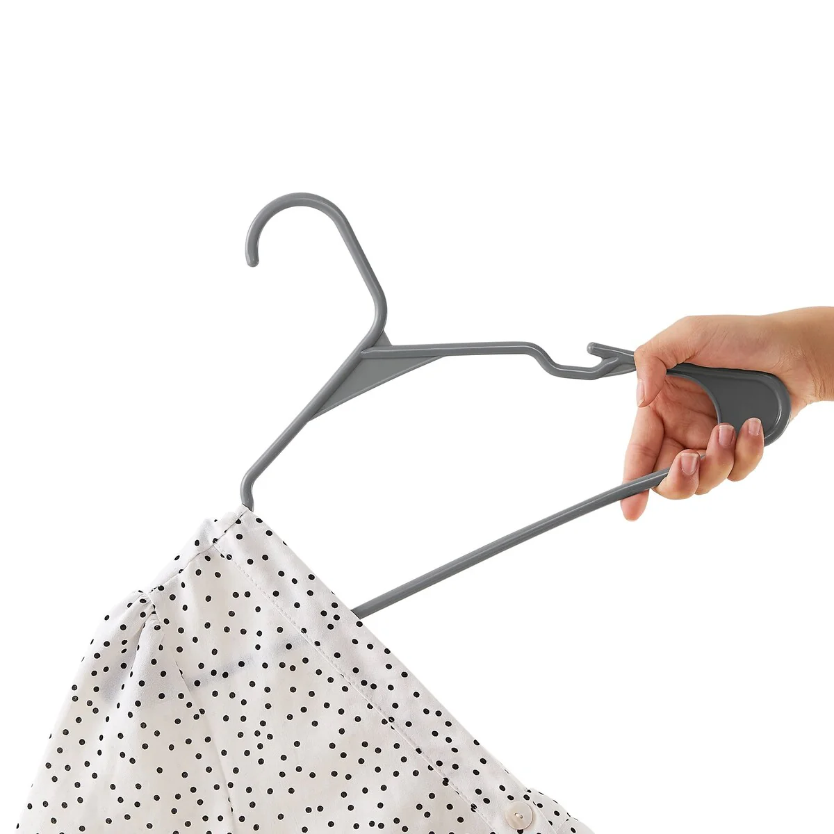 Javlergo 25/50 Pack Plastic Hanger, Space Saving, Sturdy Heavy Duty Clothing Notched Hangers