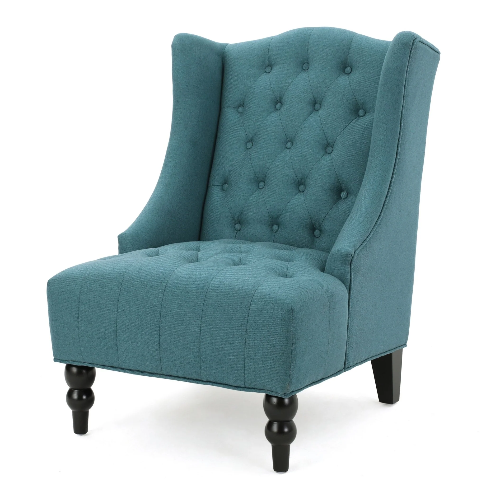Dawned Upholstered Accent Chair with Button Tufting and Wing Back