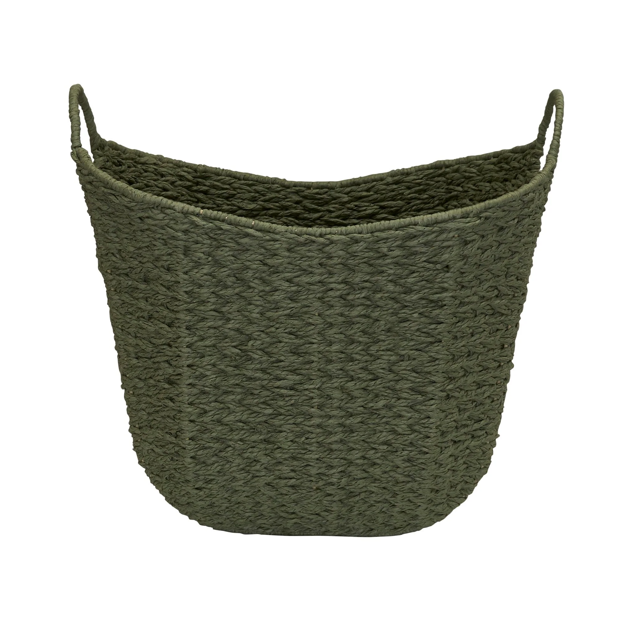 Household Essentials Woven Paper Rope Storage Basket with Handles