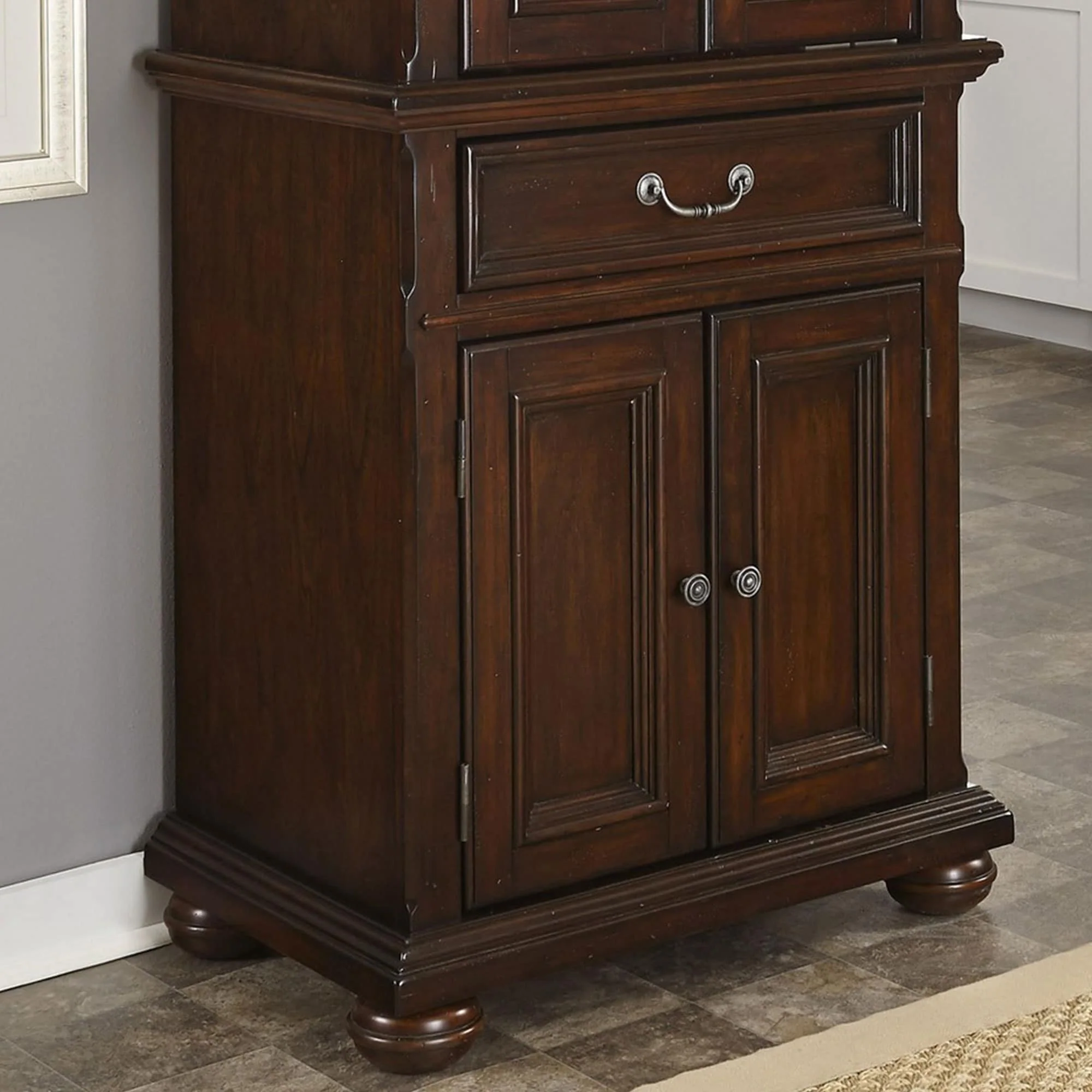 Colonial Classics Dark Cherry Pantry Cabinet