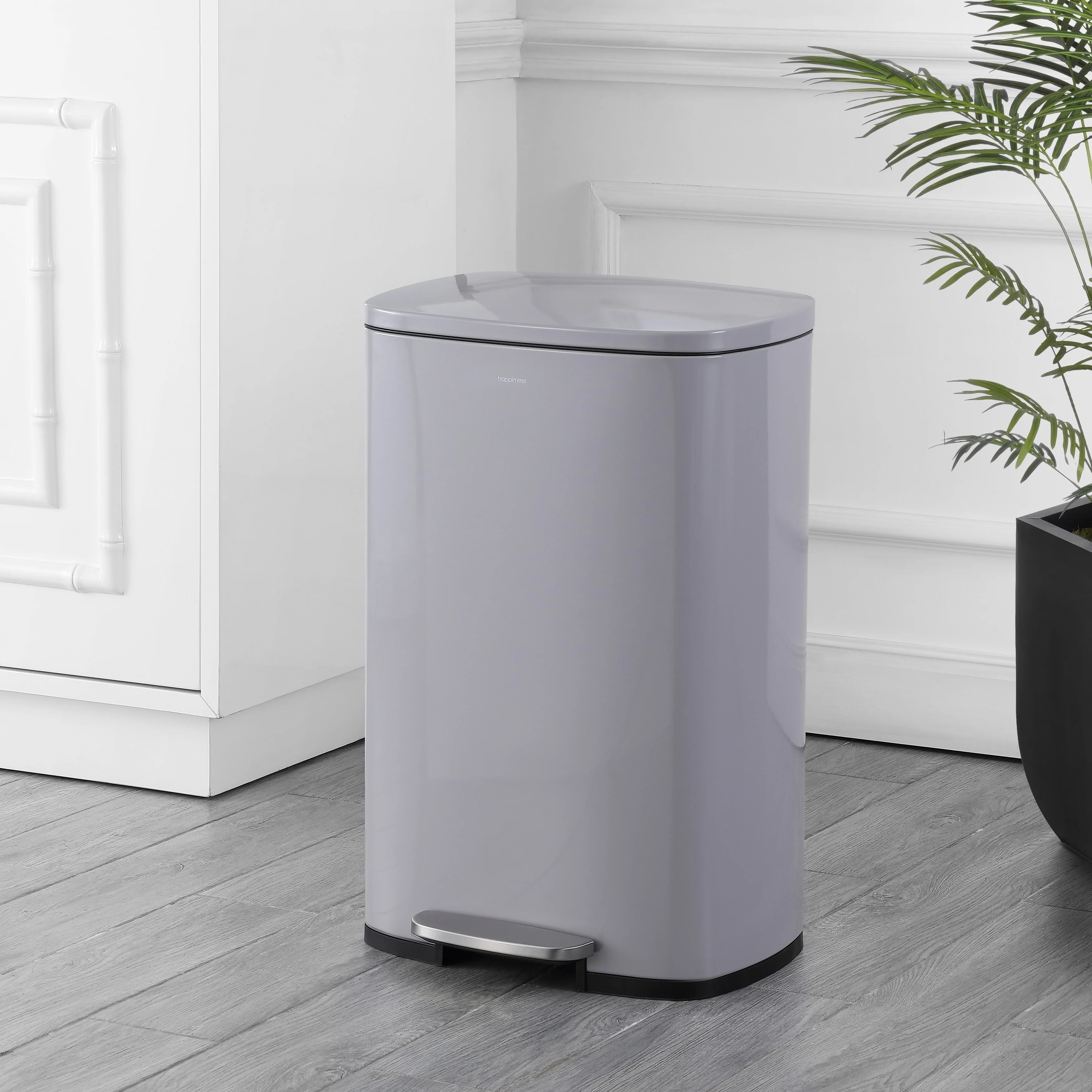 happimess 13-Gallon Trash Can with Soft-Close Lid and FREE Mini Trash Can