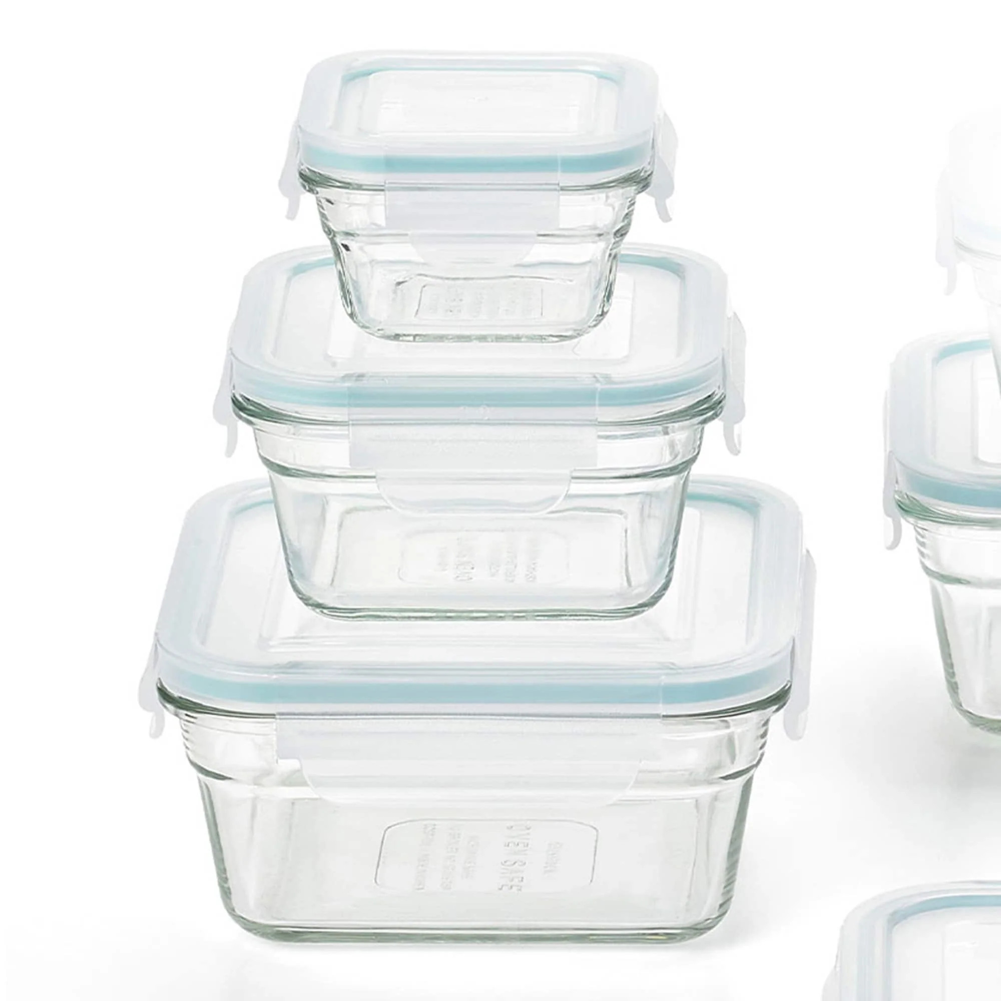 Glasslock Oven and Microwave Safe Glass Food Storage Containers 28 Piece Set