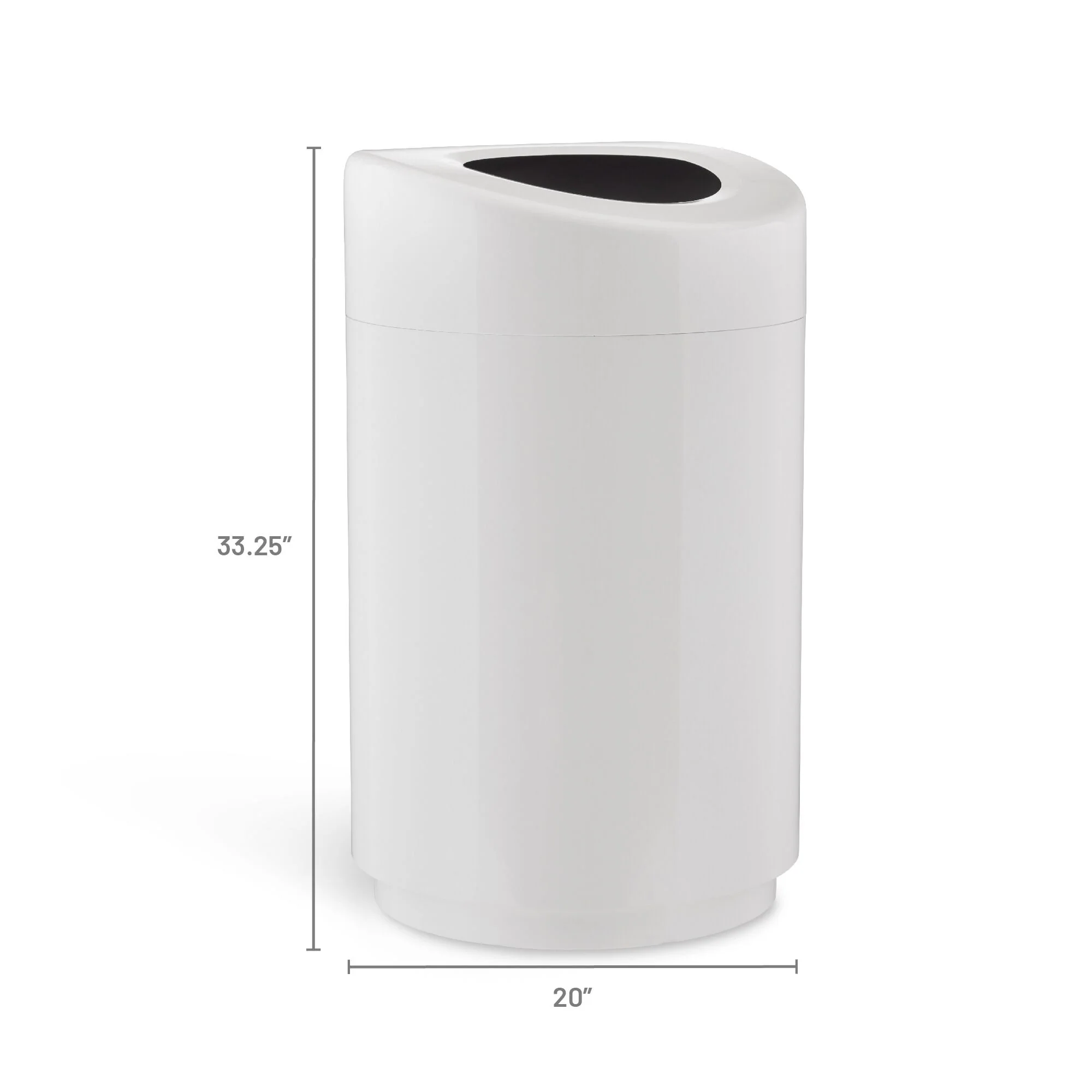 Large Trash Can, 30-Gallon Metal Garbage Can, Receptacle