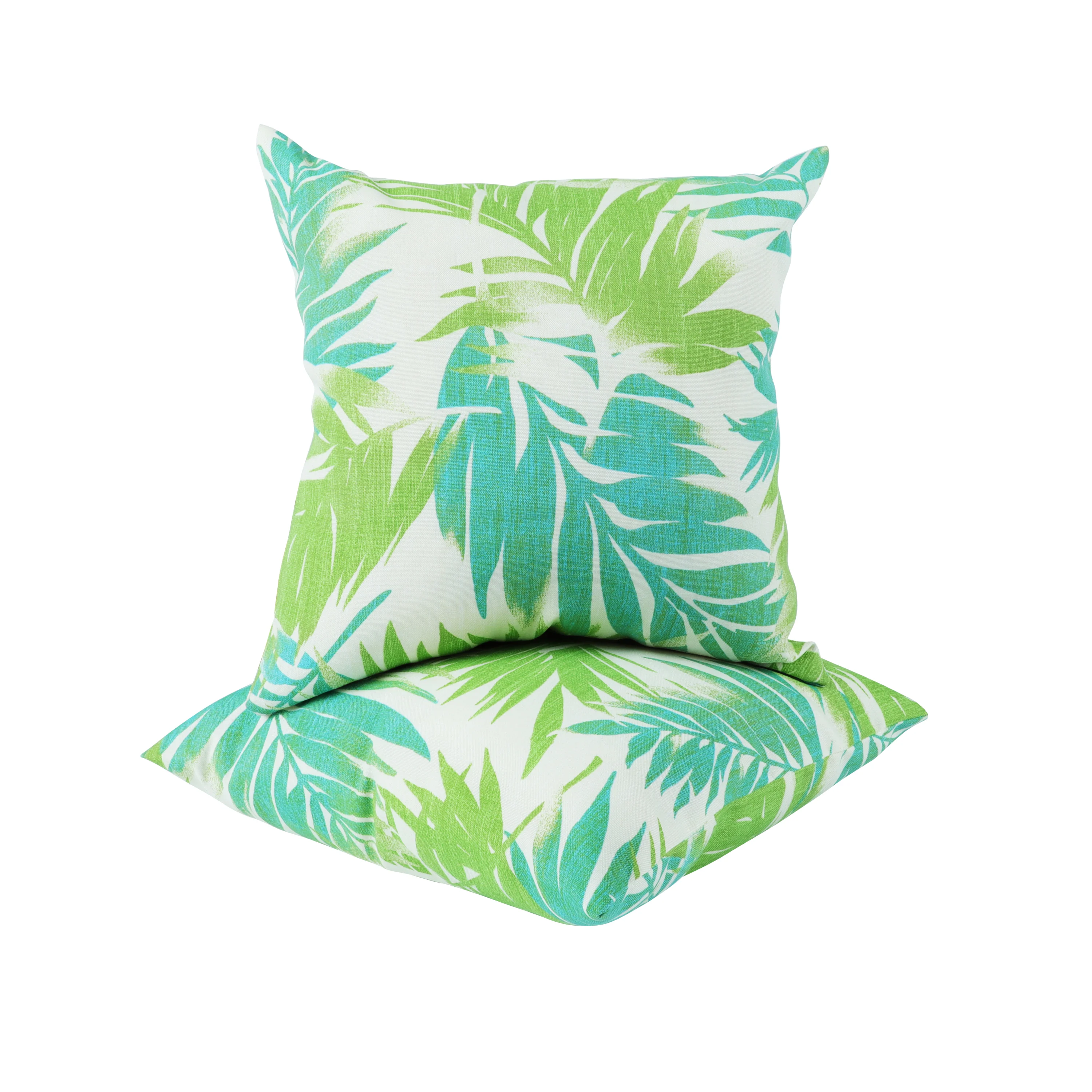 Tropical Palm Outdoor Square Pillows, Set of 2
