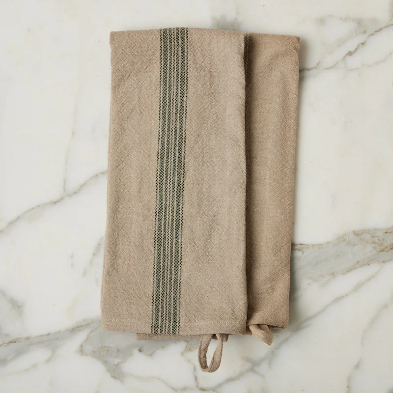 Vintage Stripe Kitchen Towel, Set of 2