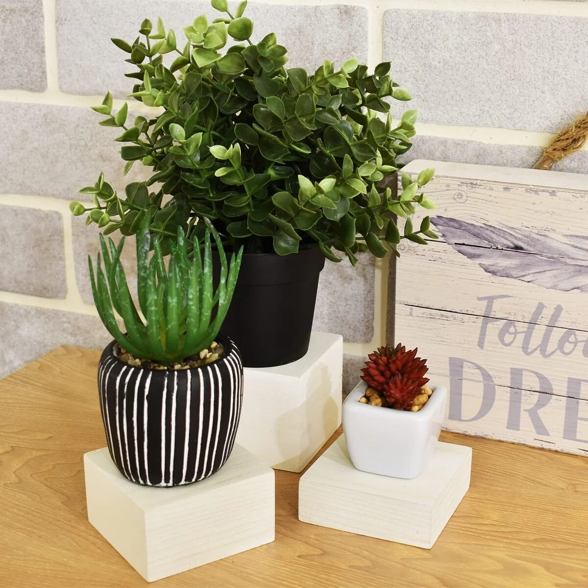 Wooden 3 Pcs Square Risers for Display