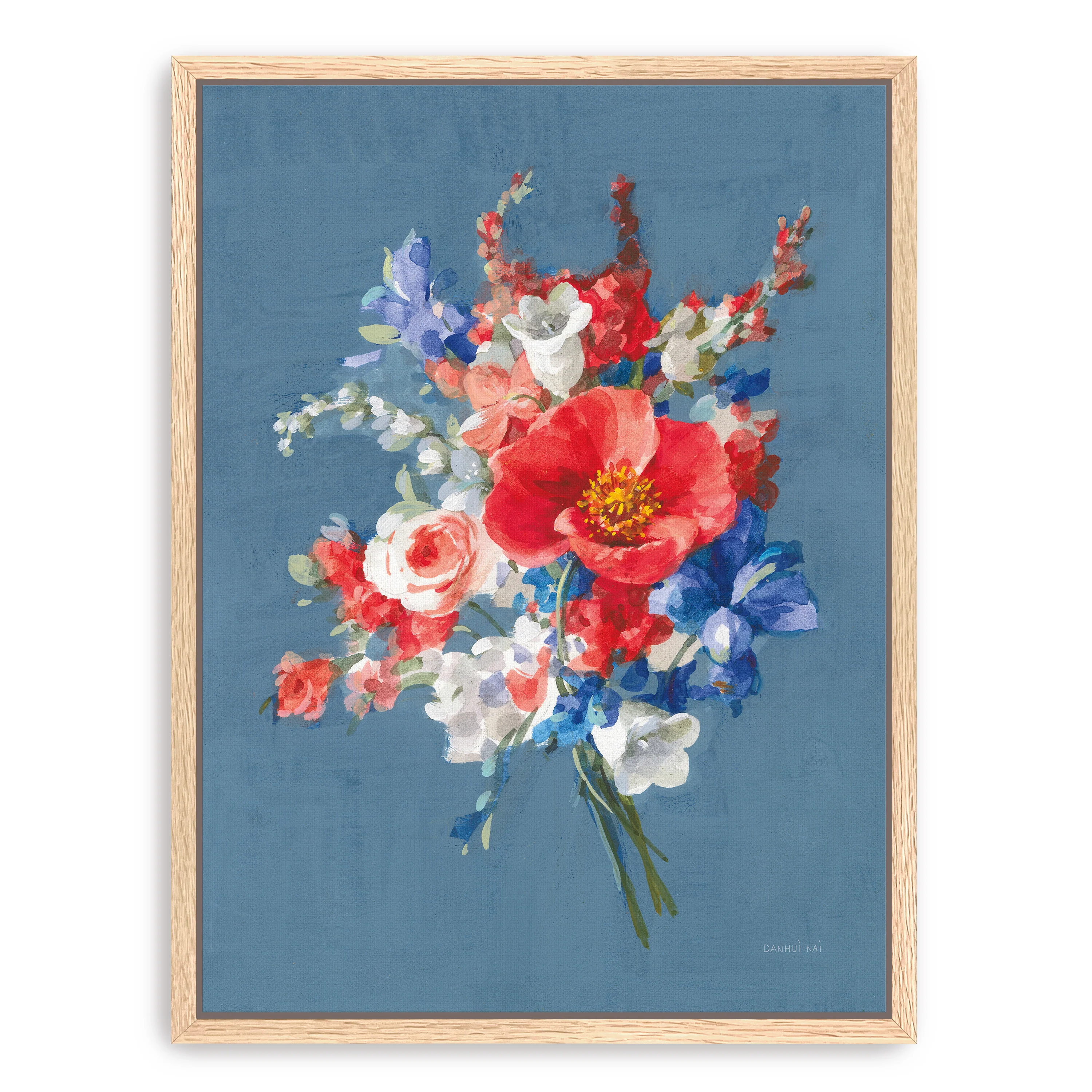 July Bouquet Canvas Giclee