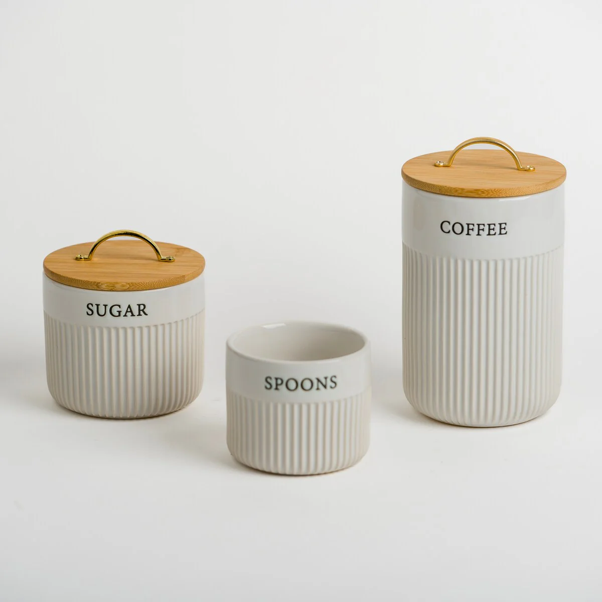 Coffee Bar Canisters, Set of 3