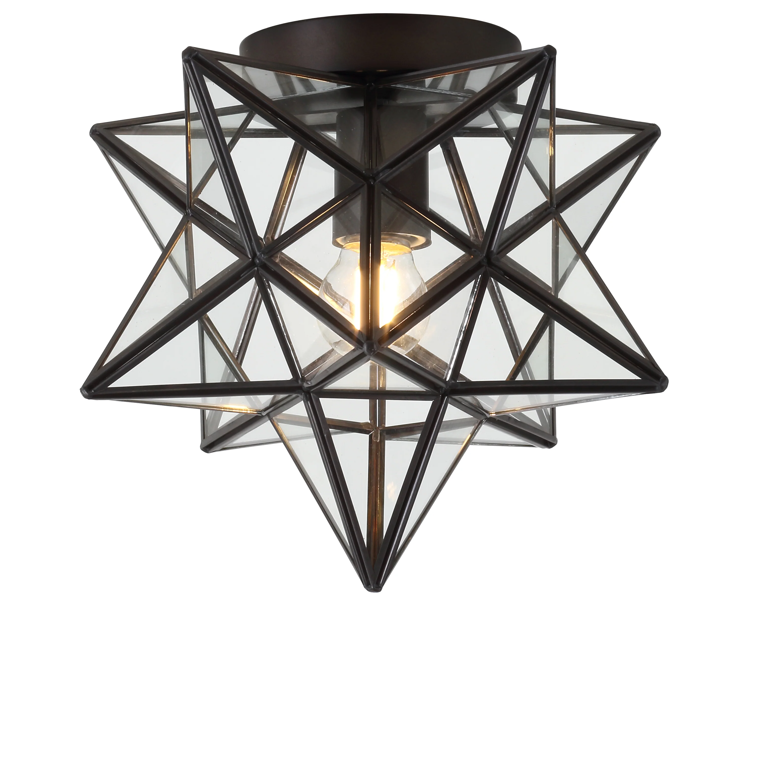 Stella Moravian Star Metal/Glass LED Flush Mount