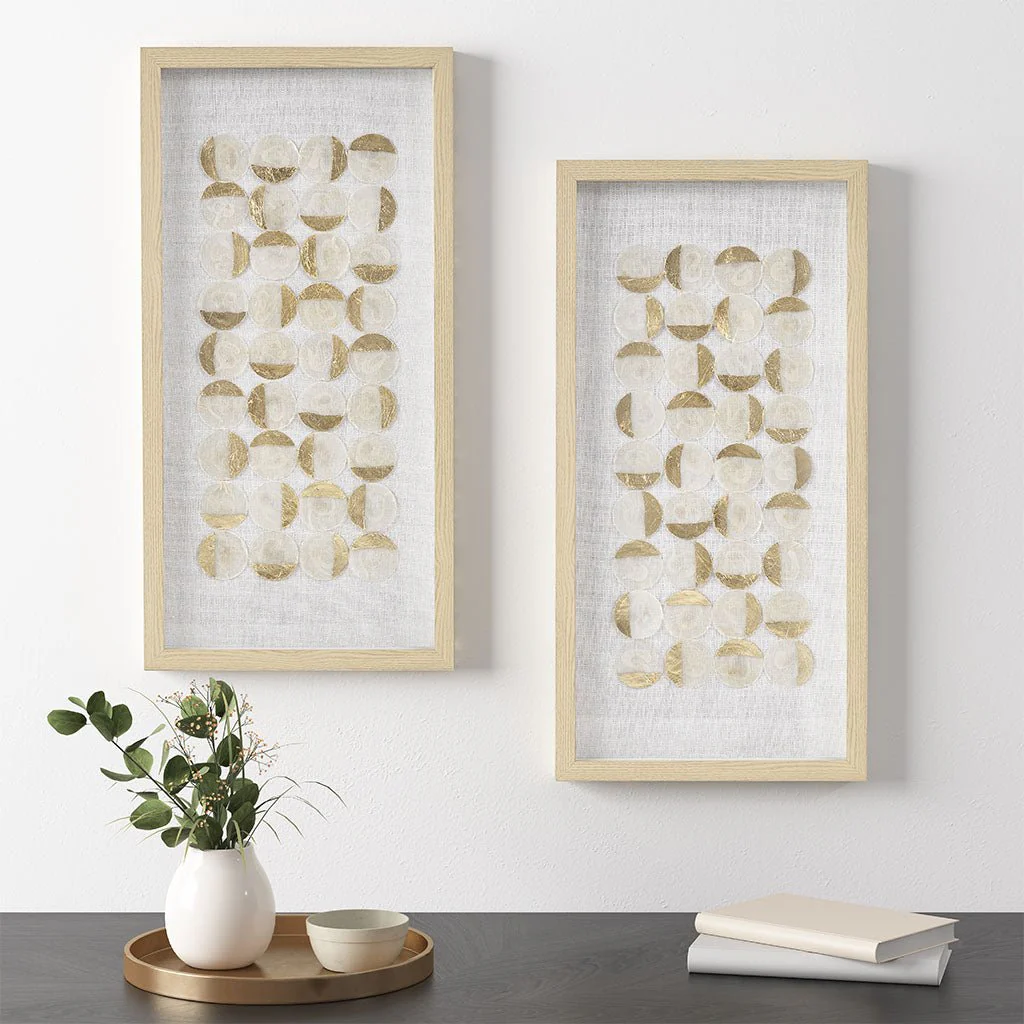 2-Piece Wall Decor Set with Hand Applied Foil