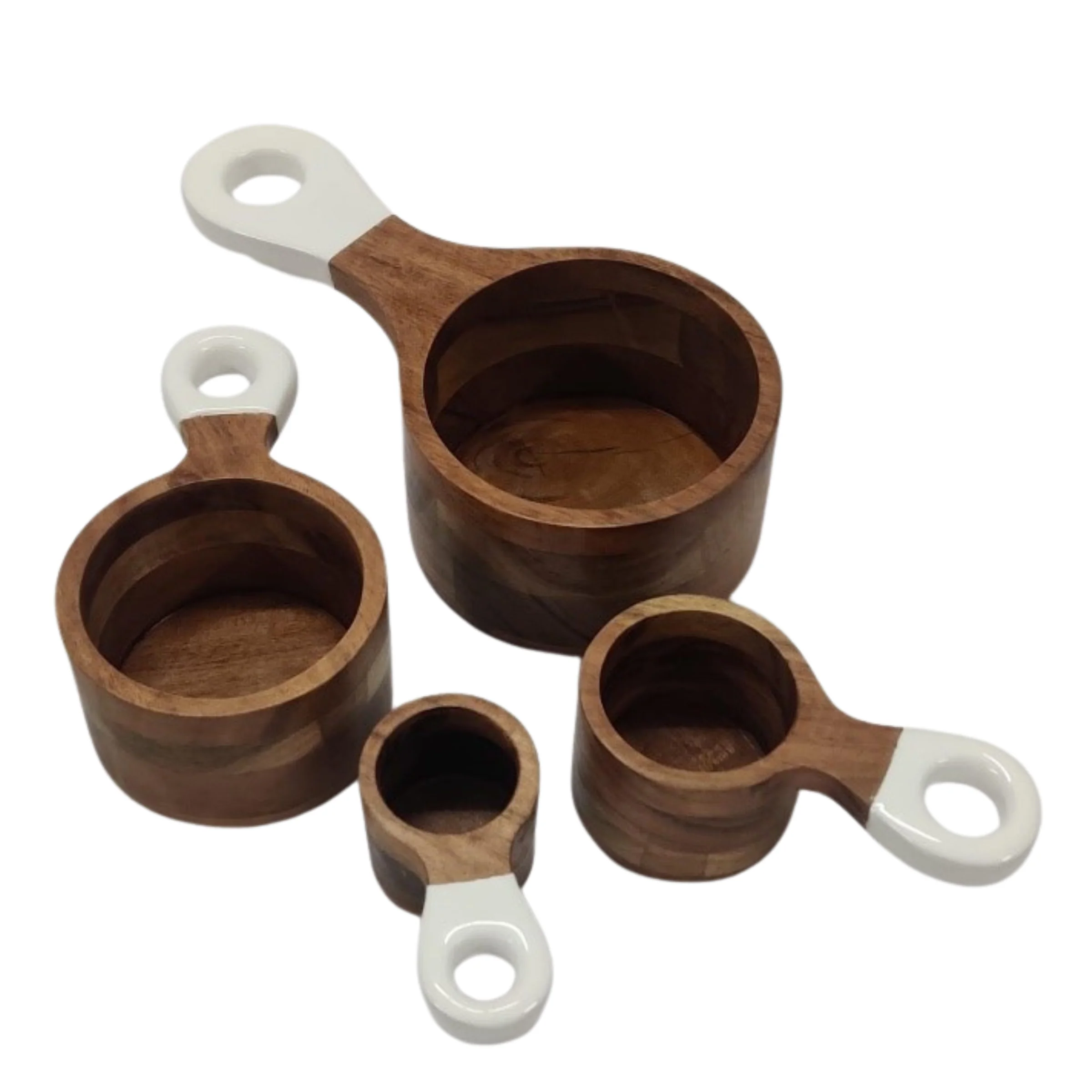 Jeanne Fitz Wood + White Collection Acacia Wood Measuring Cups