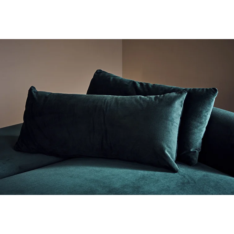 Chillax Gold 83.86" Velvet Square Arm Sleeper Sofa