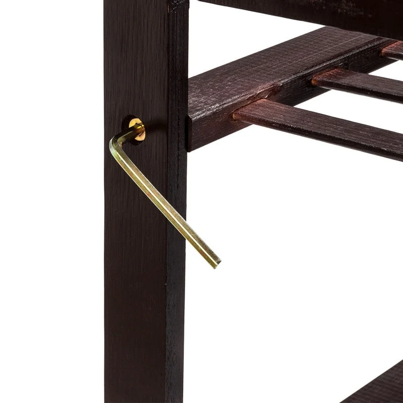 4-Tier Bamboo Shoe Rack Entryway Shoe Shelf Storage Organizer Brown