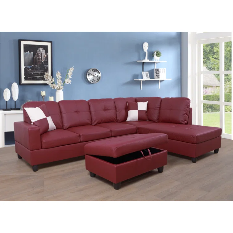 Maumee Faux Leather Sectional