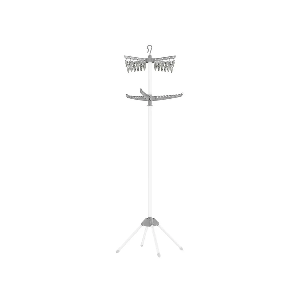 Stainless Steel Foldable Clothes Drying Rack with 360° Rotatable Arms Large Capacity and Space-Saving Design