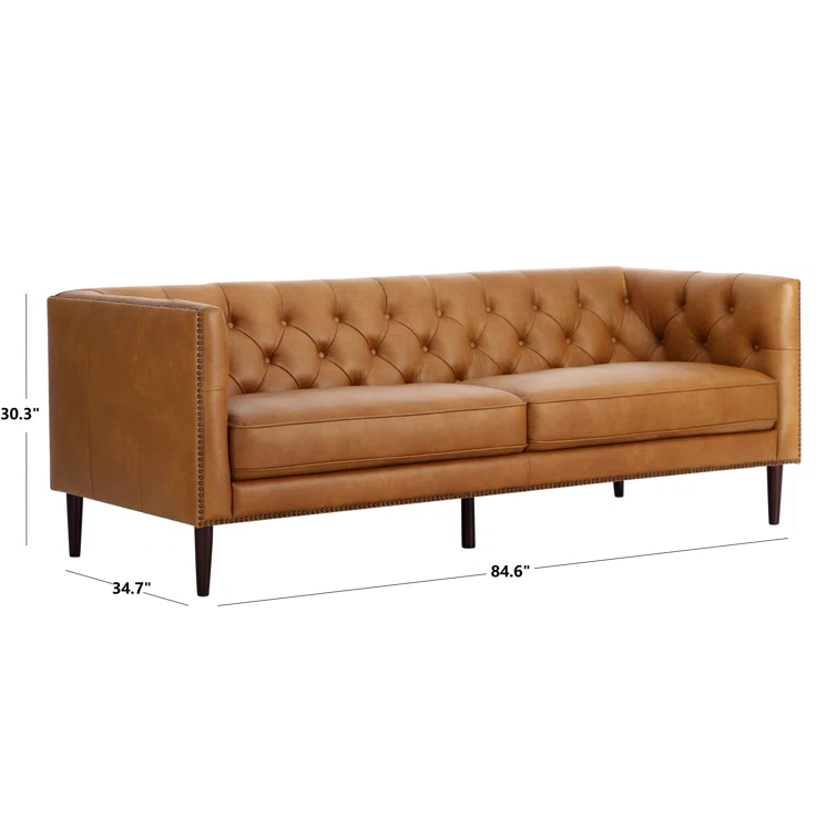 Woodford 84.6'' Leather Sofa