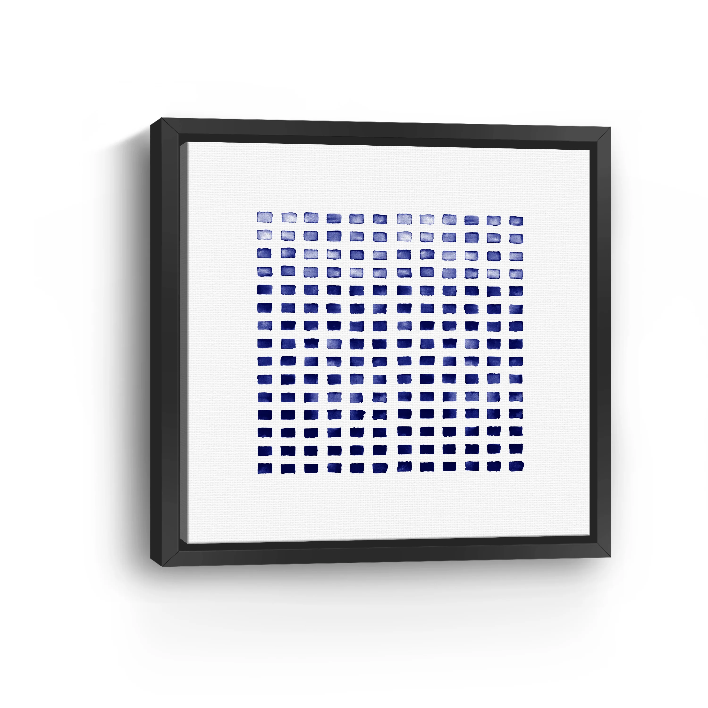 Indigo Blocks Canvas Giclee