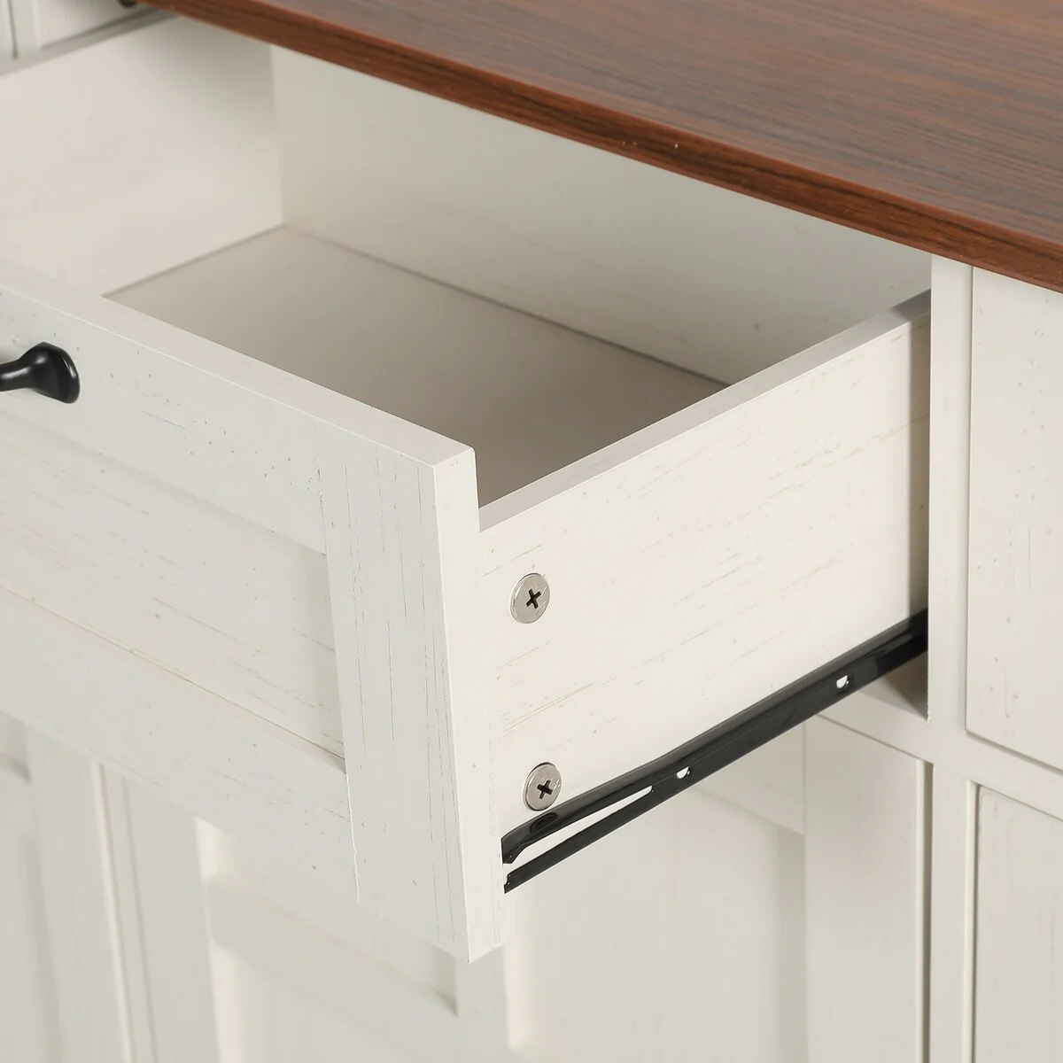 Kitchen Island With Double Tilt Out Trash Can Cabinet