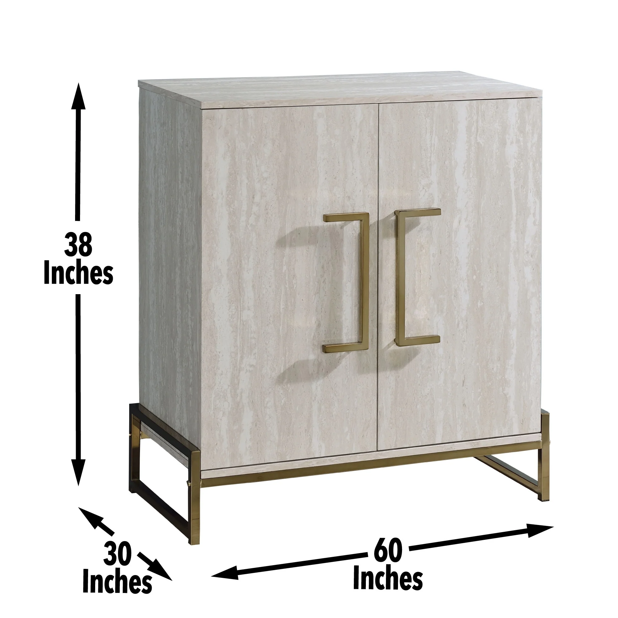 Steve Silver Lanett Wine Cabinet, White