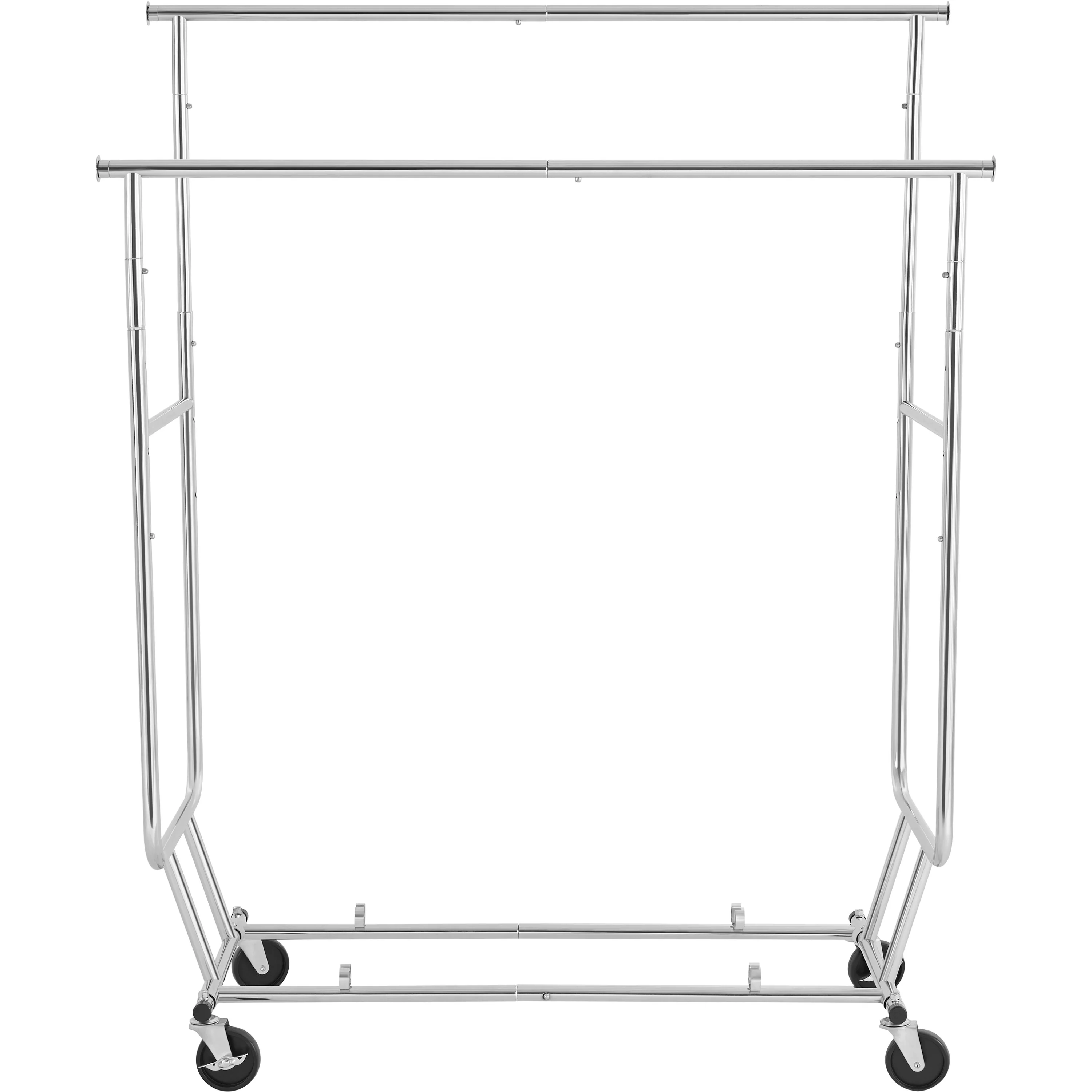 Yaheetech Commercial Grade Collapsible 2 Rack Clothing and Garmet Rack