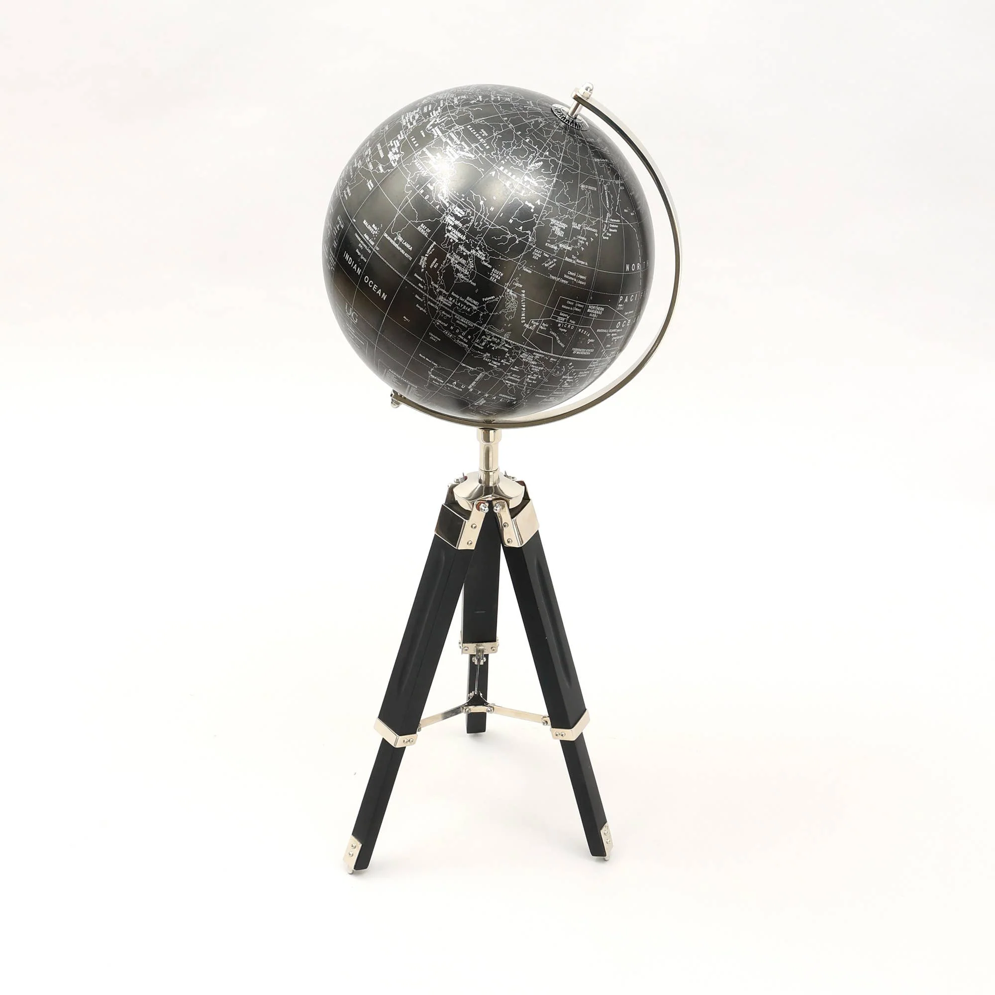Tabletop Aluminum Electroplated Globe With Stand
