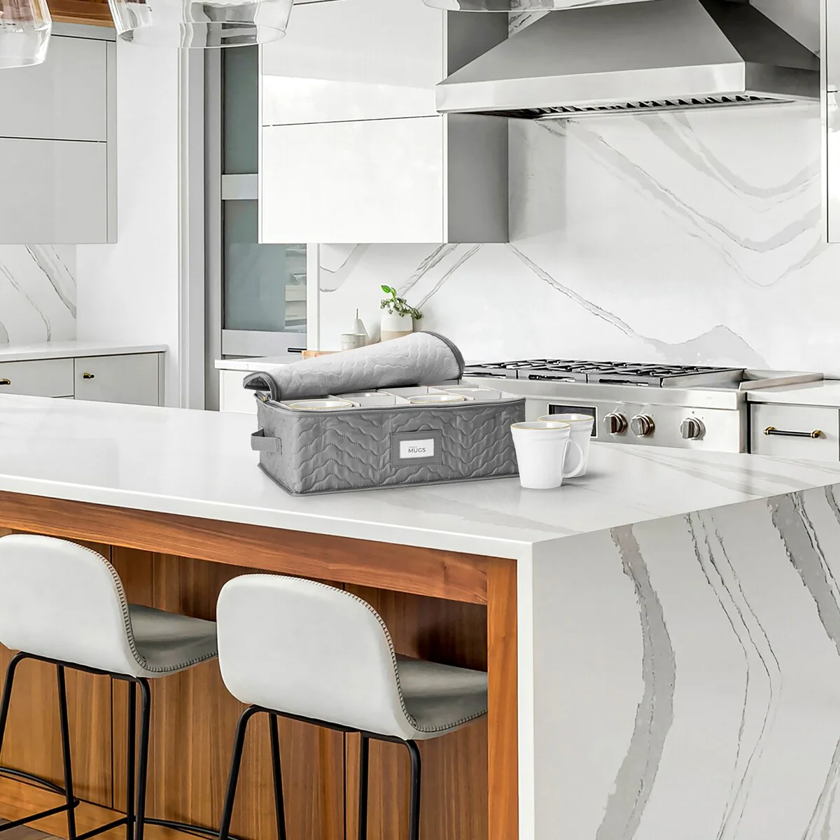 12 Mug Coffee Mug/Glass Quilted Box - 13 in x 16 in x 6 in